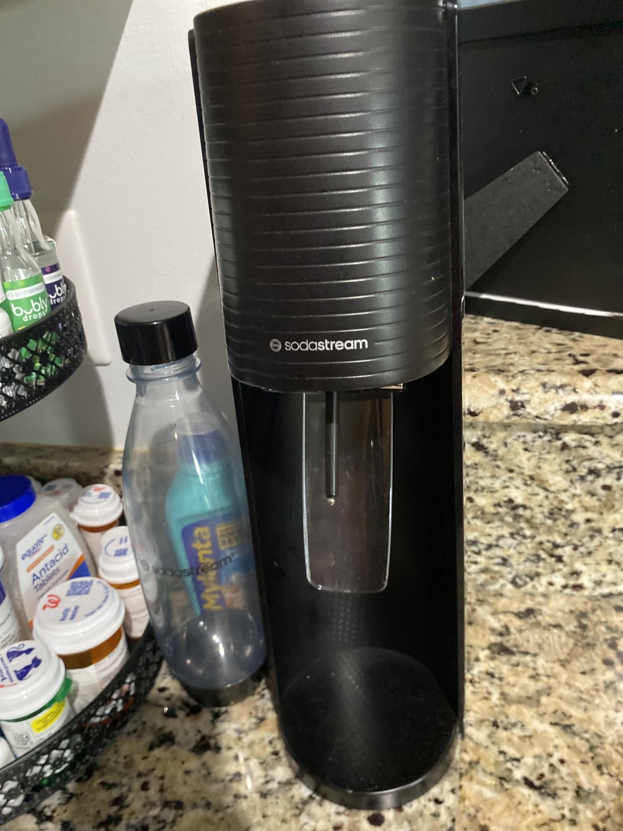 SodaStream TERRA Sparkling Water Maker, Value Bundle, CQC CO2 System, Includes 2 Quick Connect 60L CO2 Cylinders, 3 Dishwasher Safe BPA Free Bottles, 2 bubly Flavor Drops, Make your own Pepsi, Black customer photo 2
