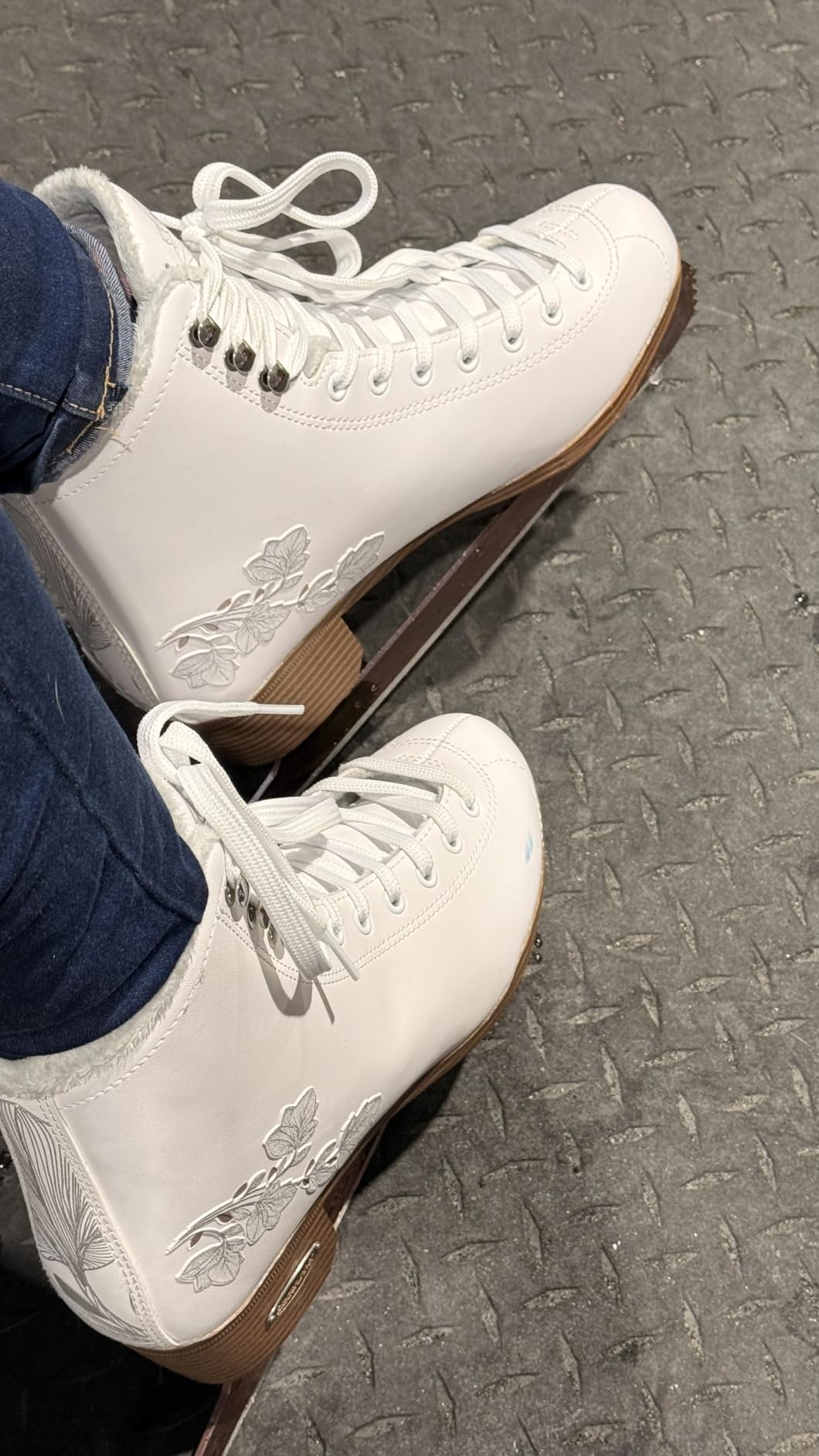 Rollerblade Bladerunner Ice Diva Women's Adult Figure Skates, White and Rose Gold, Ice Skates customer photo 2