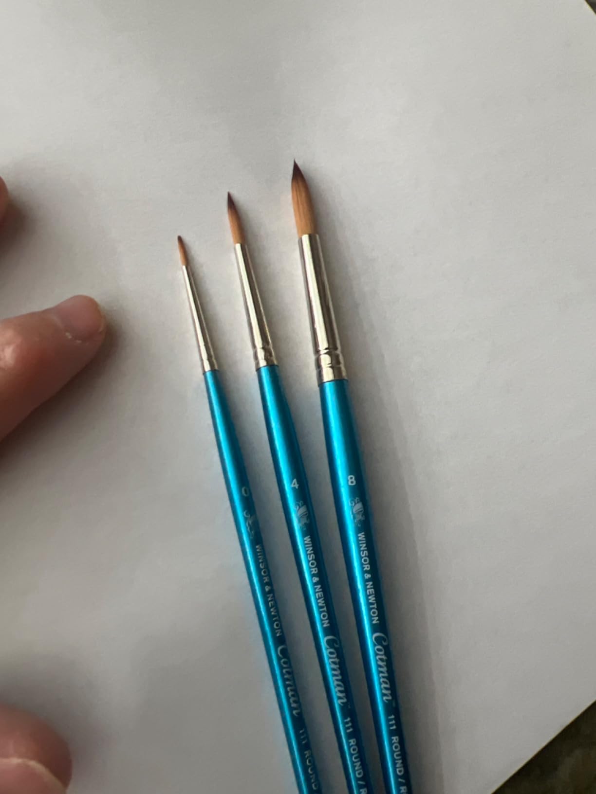 Winsor & Newton Cotman Watercolour Brush Pack, Short Handle, 5 pack | Synthetic, Short Handle, Nickel Plated Brass Ferrule, Easy Cleaning, Blend of Thick & Thin Fibers customer photo 1