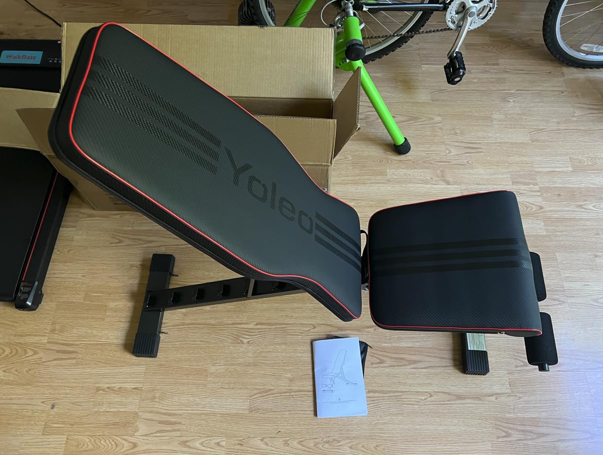 YOLEO Adjustable Weight Bench, ASTM-Certified 827LBS customer photo 2