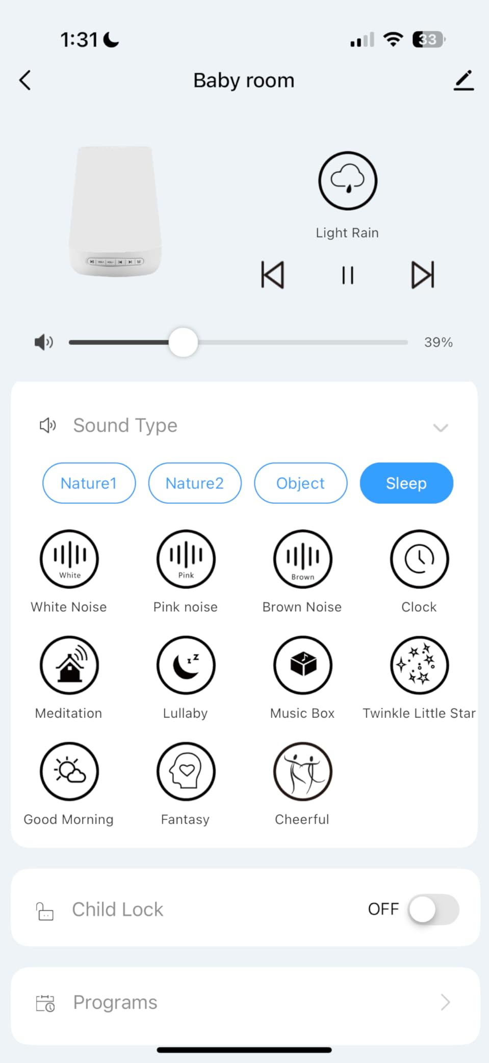 Momcozy Smart Baby Sound Machine with Night Light, White Noise Machine customer photo 2