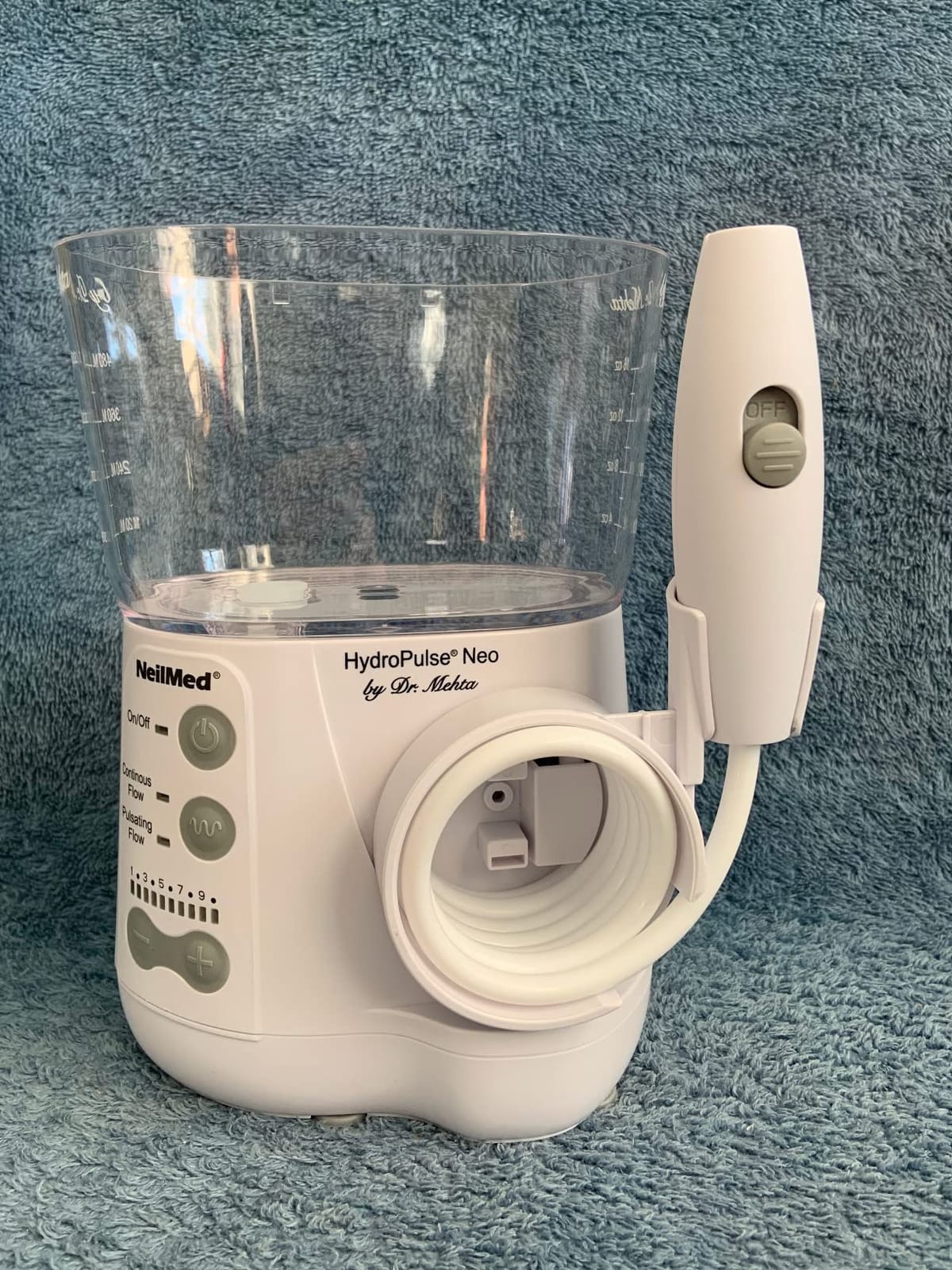 NeilMed HydroPulse Neo. Multi-Speed Electric Pulsating Nasal Sinus Irrigation System with 30 Sinus Rinse Premixed Packets. customer photo 2