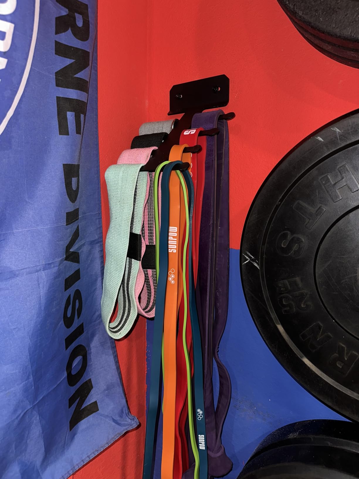 Resistance Rack Band Storage Hanger Gym Equipment Organizer Pull Up Bands Jump Ropes, Storage Rack for Home Gym customer photo 1