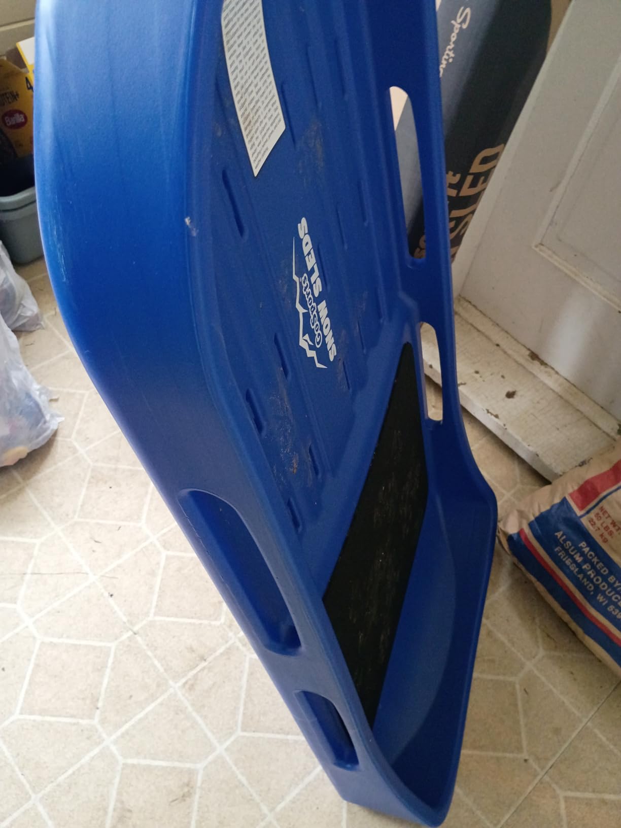 GoSports 2 Person Premium Snow Sled - Choose Red or Blue - Double Walled Construction, Pull Strap and Padded Seat customer photo 1