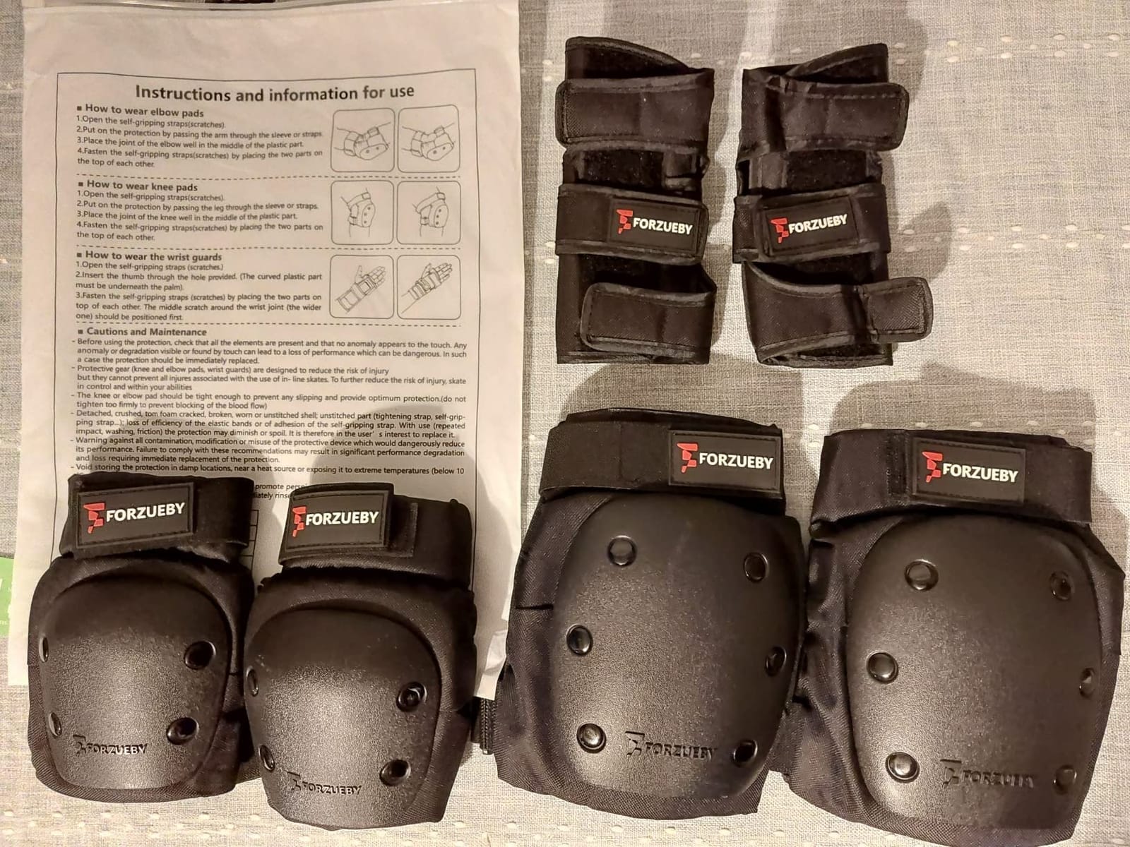 Adult&Kids Knee Pads Elbow Pads Wrist Guards 6 in 1 Protective Gear Set customer photo 1