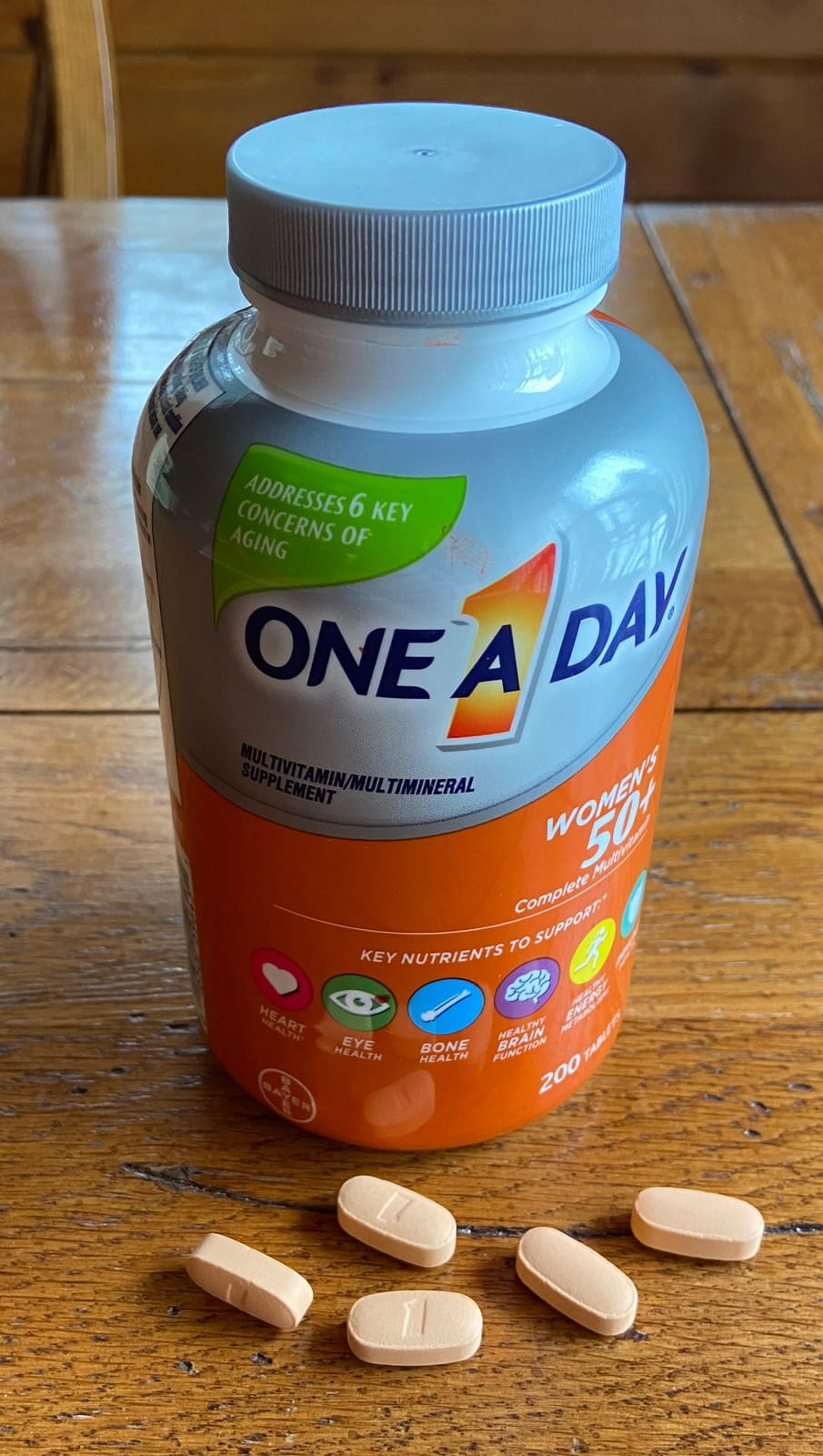 One A Day Multivitamin for Women 50 and Over Tablets, Womens Multivitamin 50 Plus with Vitamins D, C, E, Zinc & Biotin, Daily Vitamins for Woman 50+, 200 Ct (Packaging May Vary) customer photo 1