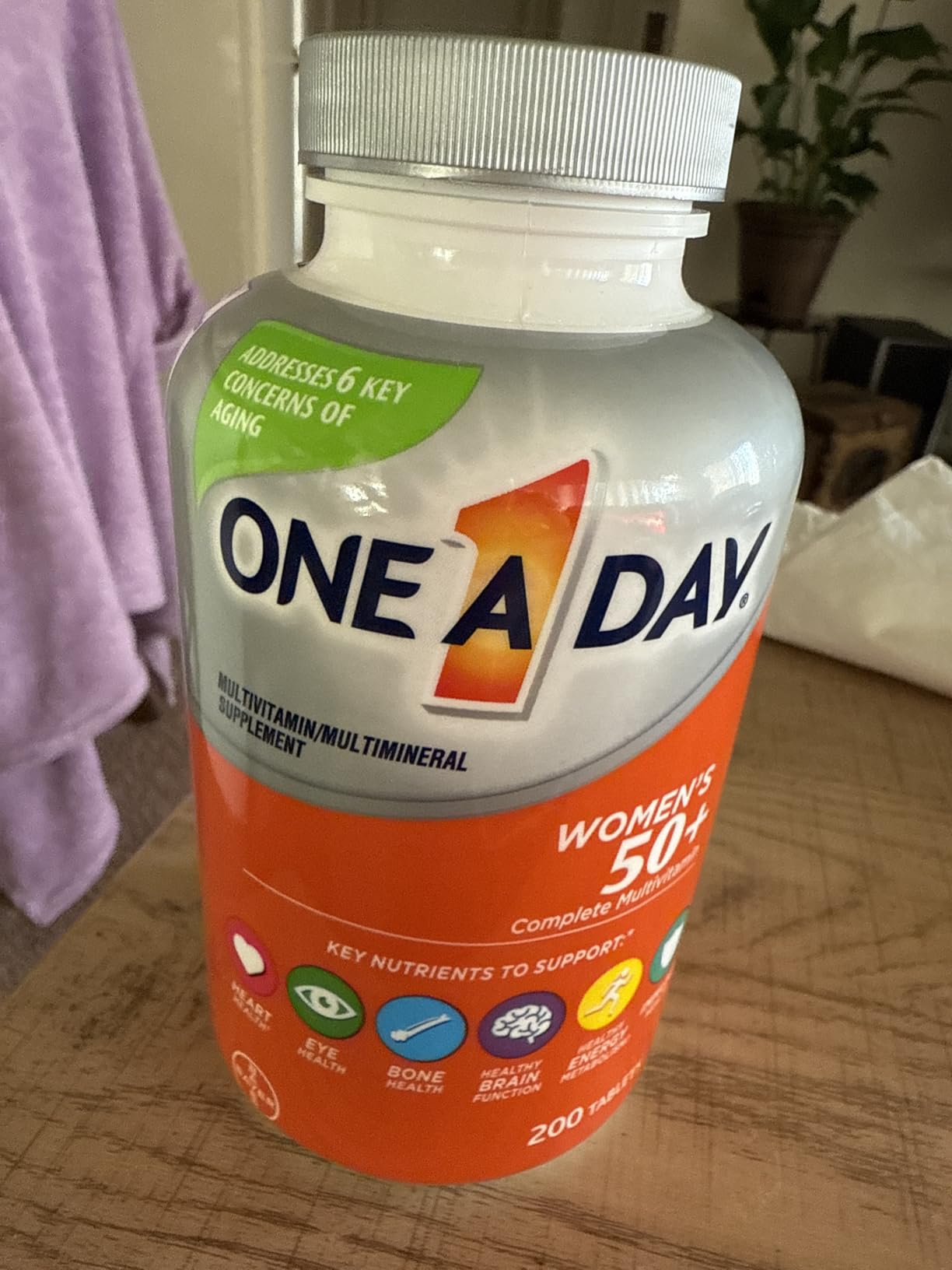One A Day Multivitamin for Women 50 and Over Tablets, Womens Multivitamin 50 Plus with Vitamins D, C, E, Zinc & Biotin, Daily Vitamins for Woman 50+, 200 Ct (Packaging May Vary) customer photo 2