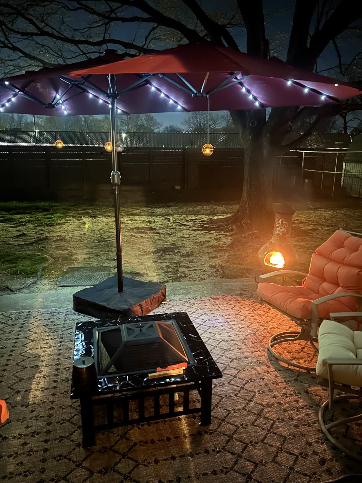 Devoko Outdoor Fire Pit, 32 Inch Firepit Table Metal Outdoor Fireplaces customer photo 1