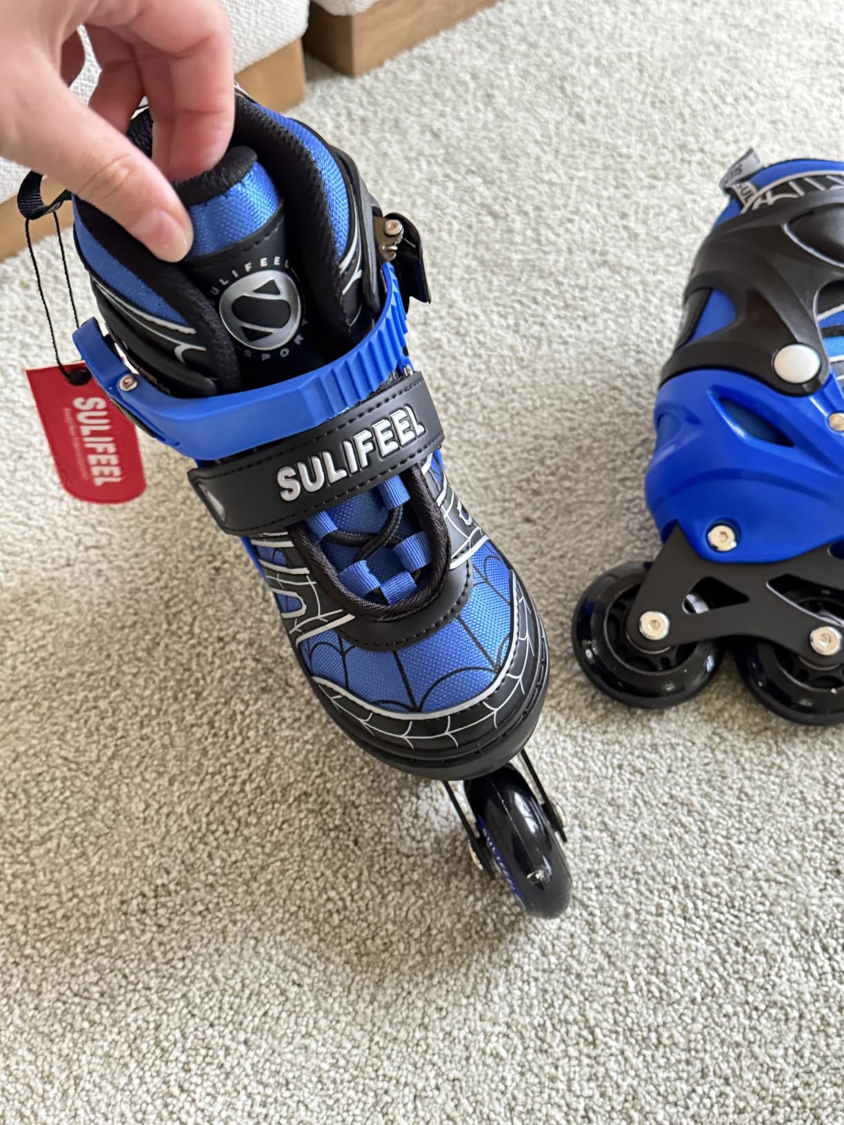 SULIFEEL Rainbow Unicorn Adjustable Kids Inline Skates for Girls Boys customer photo 2