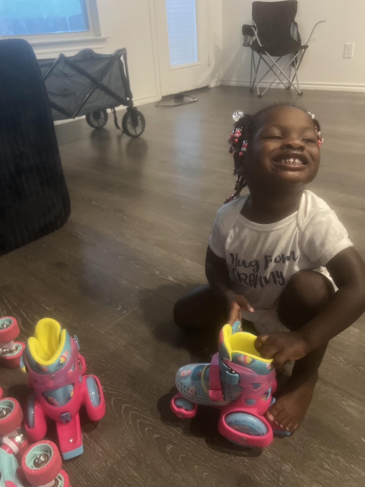 Fun Roll Beginner Roller Skates by Roller Derby, Adjustable Sizing, Skates for Kids, Toddlers, Boys, Girls customer photo 2