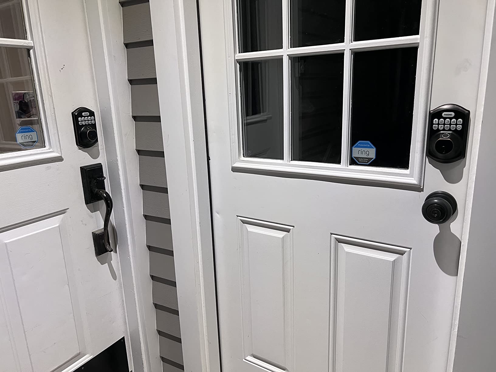 TEEHO TE002 Fingerprint Deadbolt with Keypad for Front Door, Matte Black customer photo 1