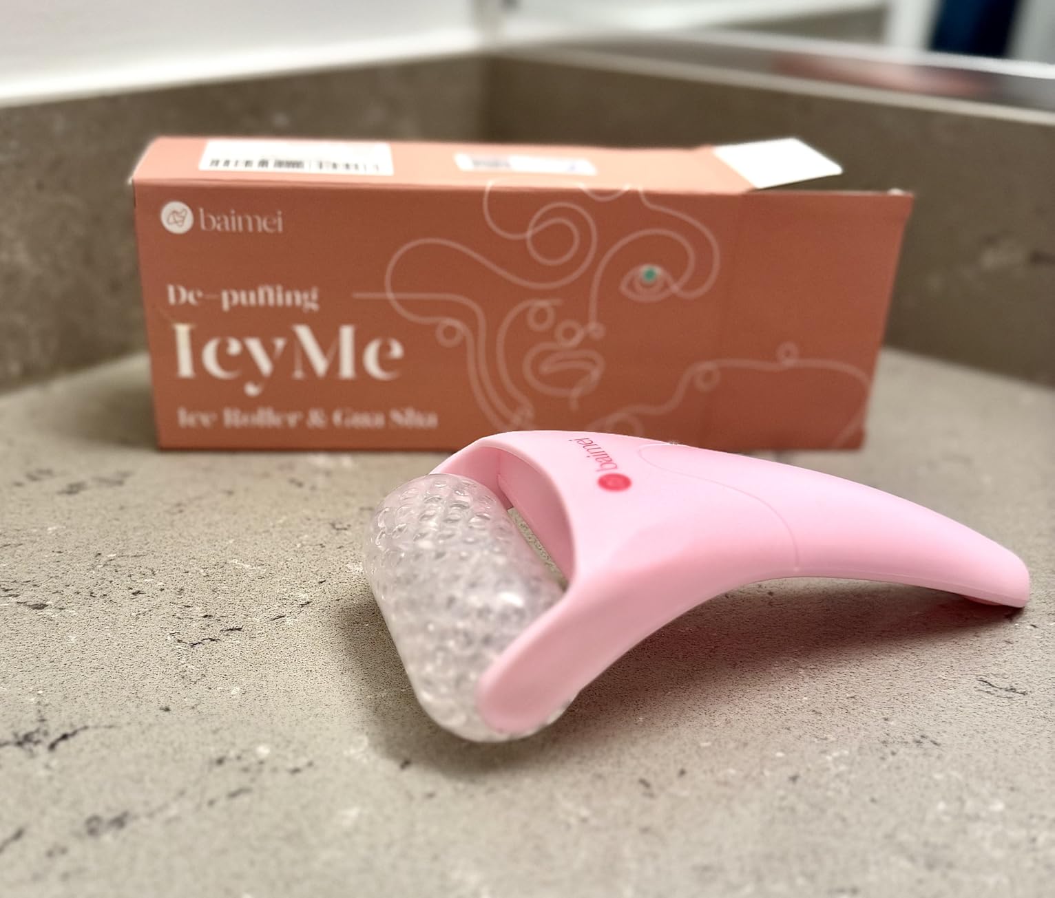 BAIMEI IcyMe Ice Roller for Face & Gua Sha Set, Depuff & Migraine Relief customer photo 2