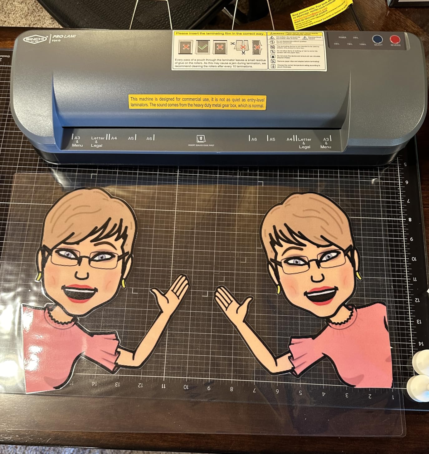 SINCHI 13-Inch Thermal Laminator & Foil Applicator, 3-10 Mil, 4-Roller, 55s Warm-Up, 18 seconds/page, Auto Shutoff, Commercial-Grade Laminating Machine with 10 Pouches for Office, School, Crafts & DIY customer photo 2