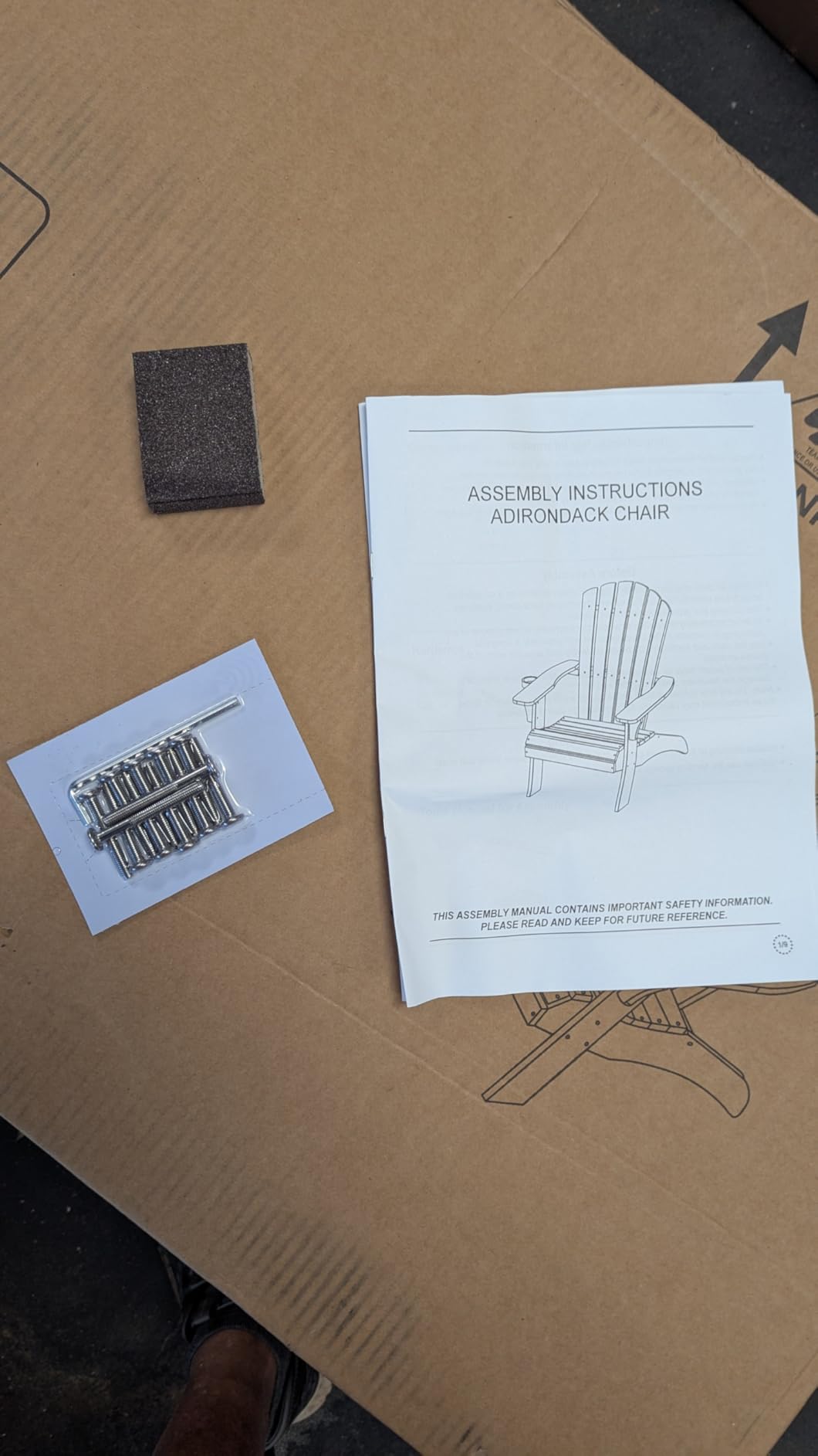 Psilvam Oversized Adirondack Chairs with Cup Holder, White customer photo 1