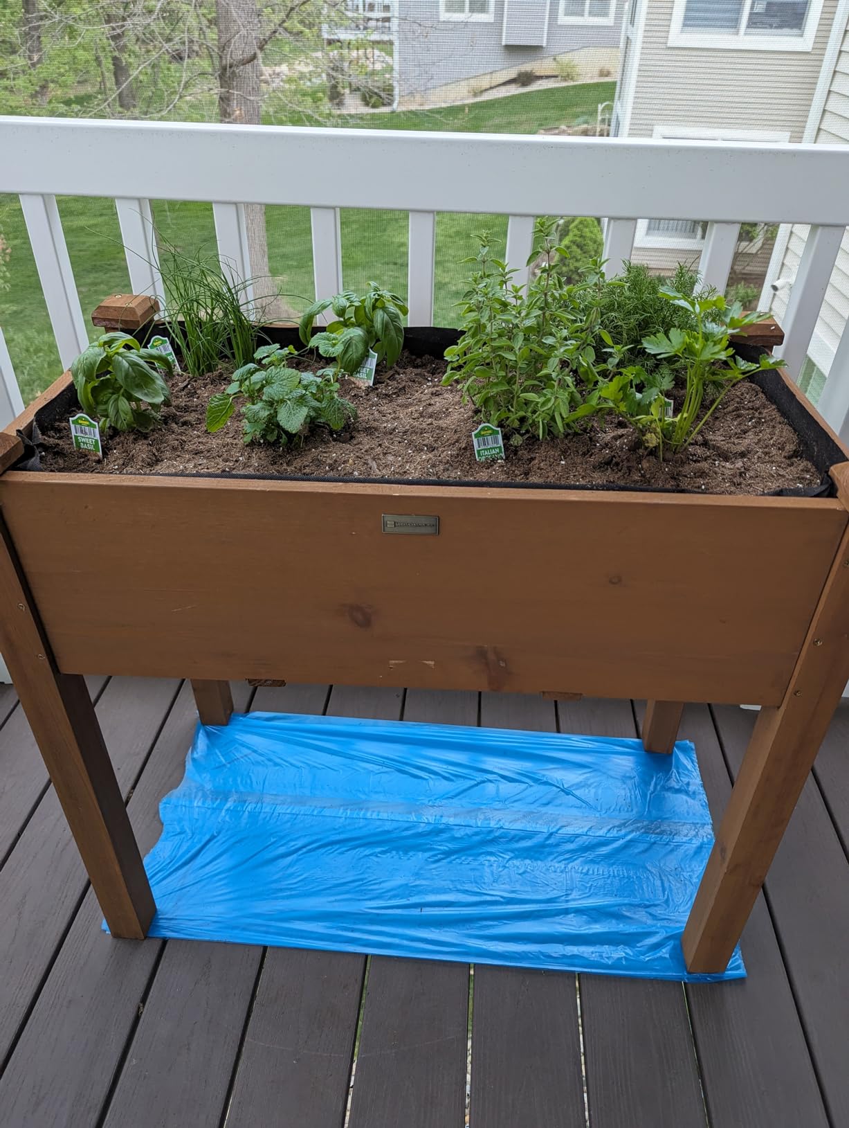 Best Choice Products 34x18x30in Raised Garden Bed, Elevated Wood Planter Box Stand for Kids, Backyard, Patio, Balcony w/Bed Liner, 150lb Capacity - Natural customer photo 1