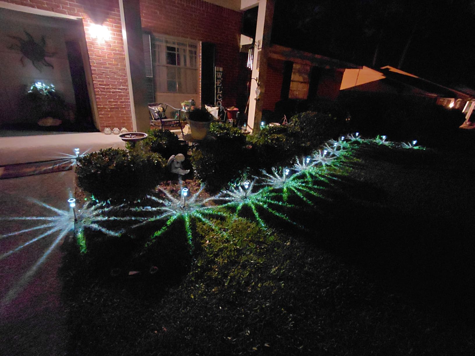 DenicMic Solar Lights Outdoor Waterproof 10 Pack Pathway Lights Cool White customer photo 2