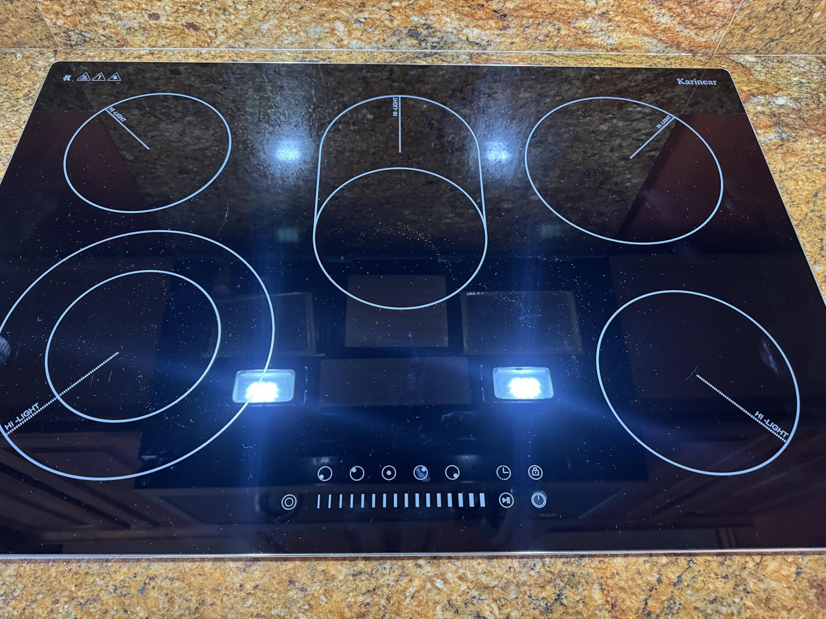 Karinear Electric Cooktop 30 Inch, 5 Burner Stovetop, 240V Hardwire Install customer photo 2