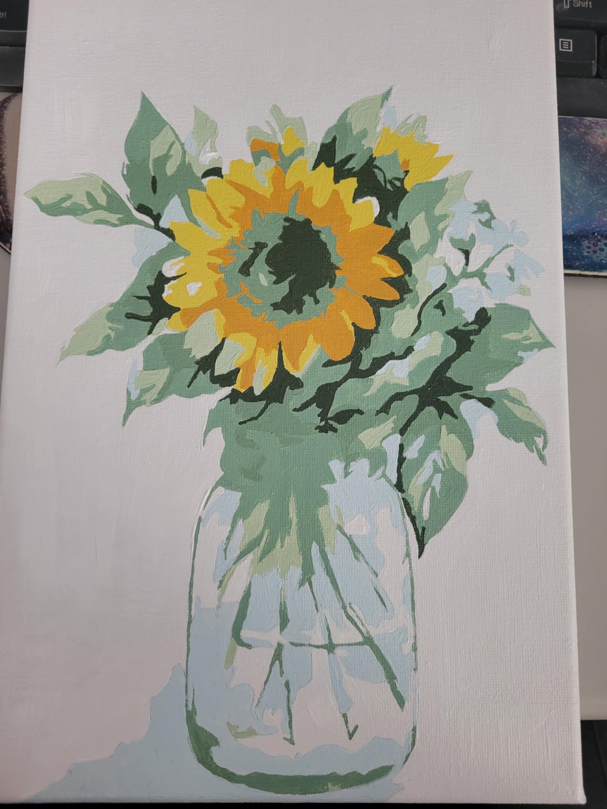 Ginkko Framed Paint by Numbers Kit for Adults 8X 12 inch, Vase Flowers | Beginners & Kids Ages 8-12, Flower DIY Acrylic Canvas Painting with Paints & Brushes, Original Art Decor Gift for Home Wall customer photo 2