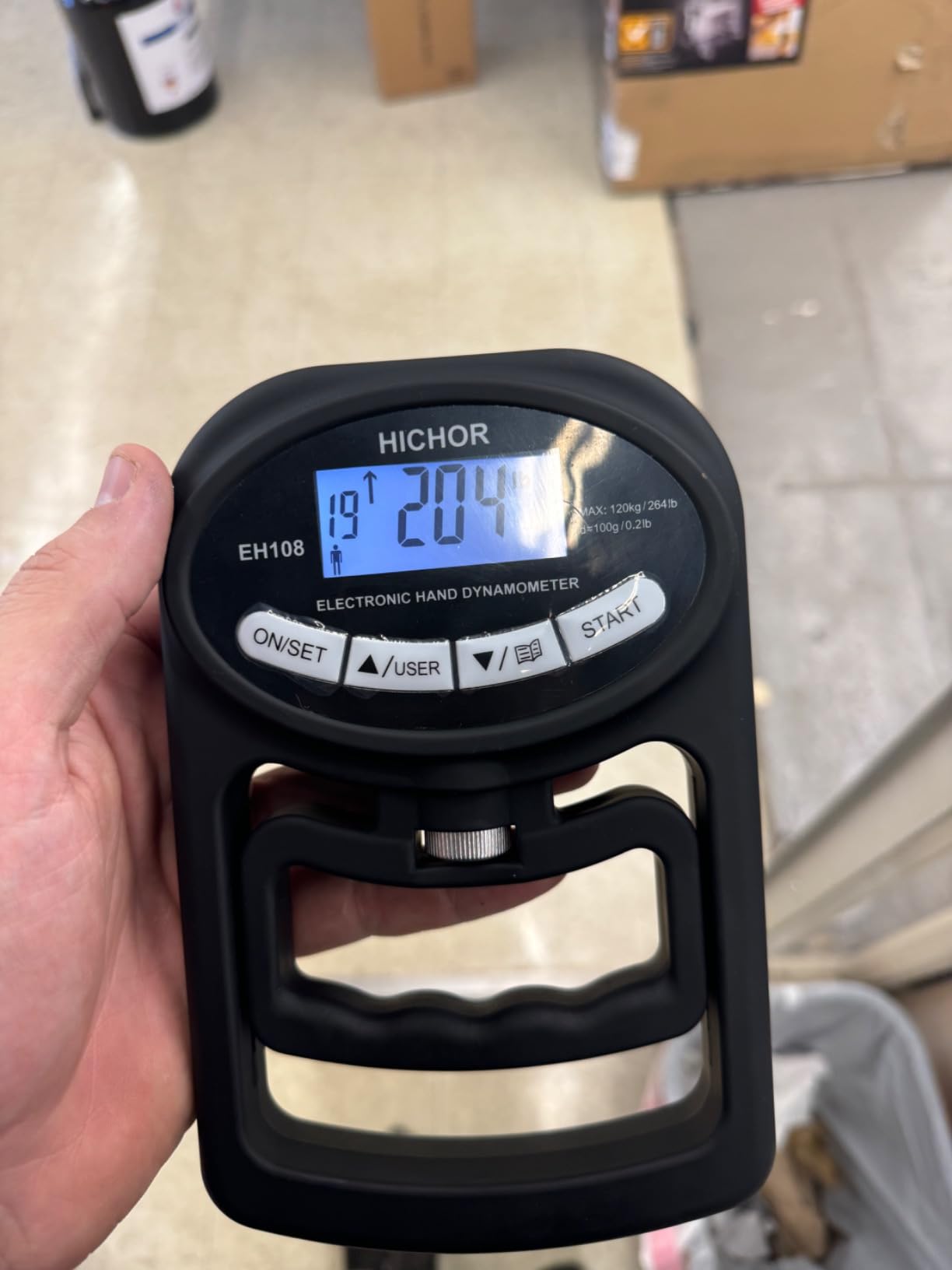 Grip Strength Tester, Hand Grip Dynamometer with Trainer customer photo 1