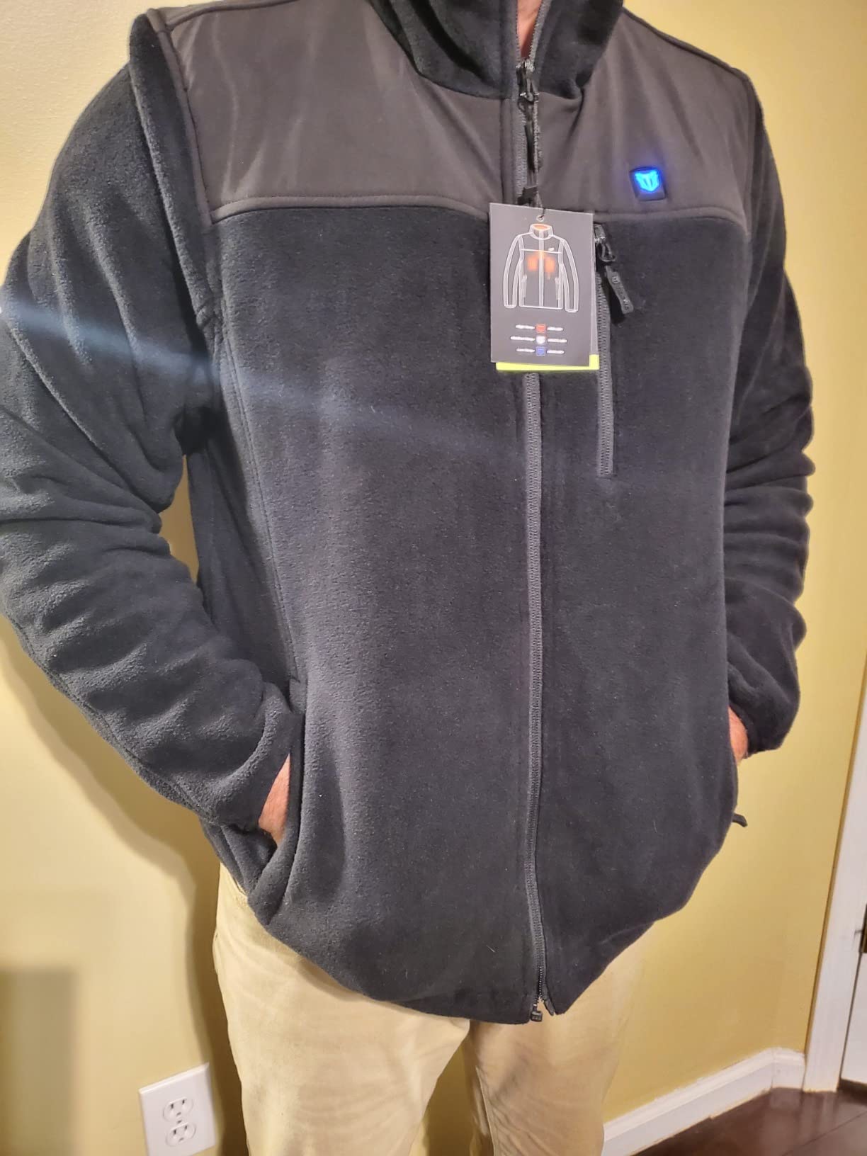 TIDEWE Men’s Heated Jacket Fleece with Battery Pack for Hunting customer photo 1