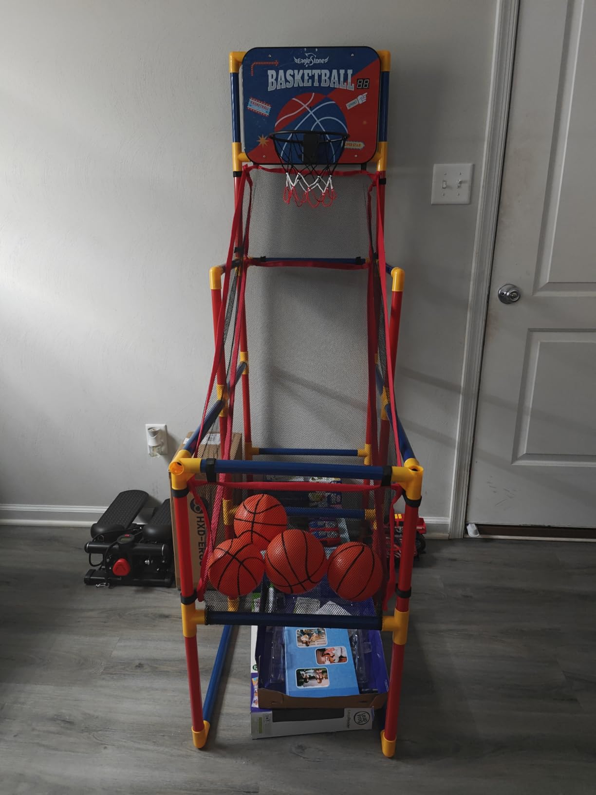 EagleStone Kids Arcade Basketball Hoop Game with Scoreboard and Ball Return customer photo 2