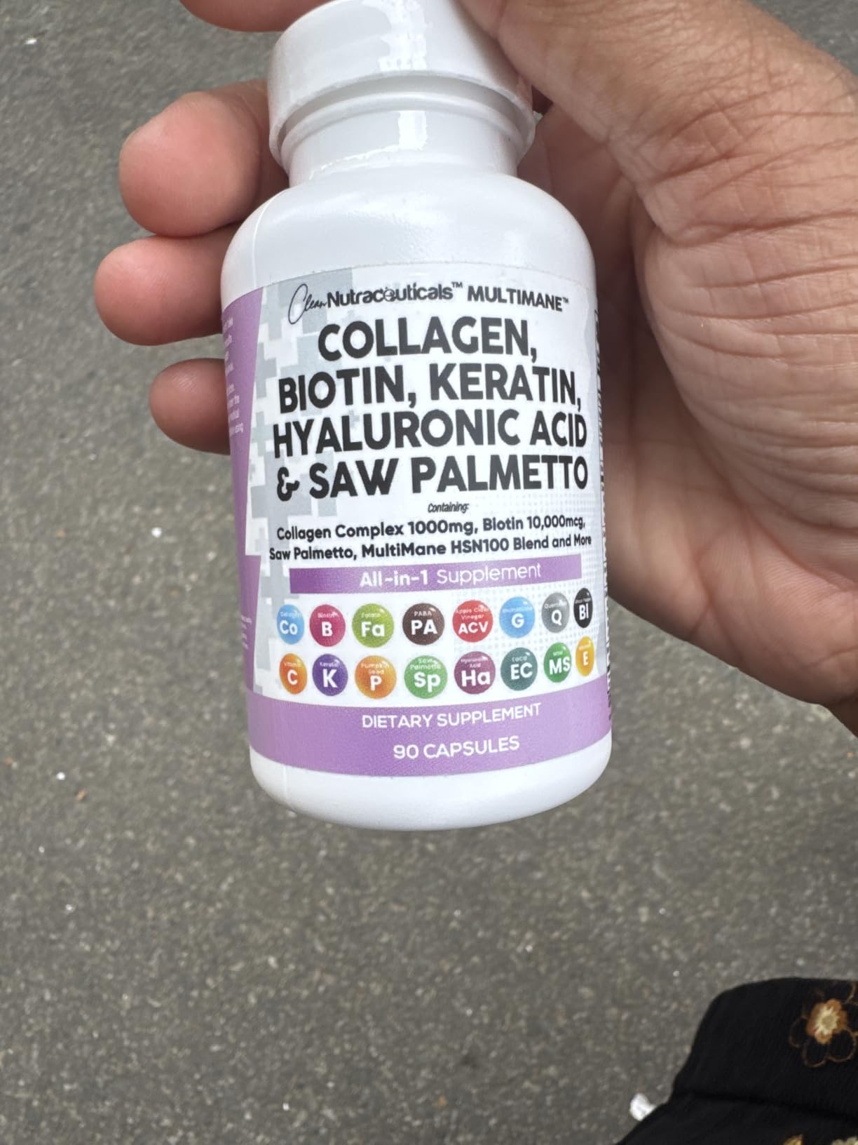 Clean Nutraceuticals Collagen Pills 1000mg Biotin 10000mcg Keratin Saw Palmetto Hyaluronic Acid - Hair Skin & Nails Vitamins & DHT Blocker with Vitamin E Folic Acid Pumpkin Seed MSM - 90 Count customer photo 2