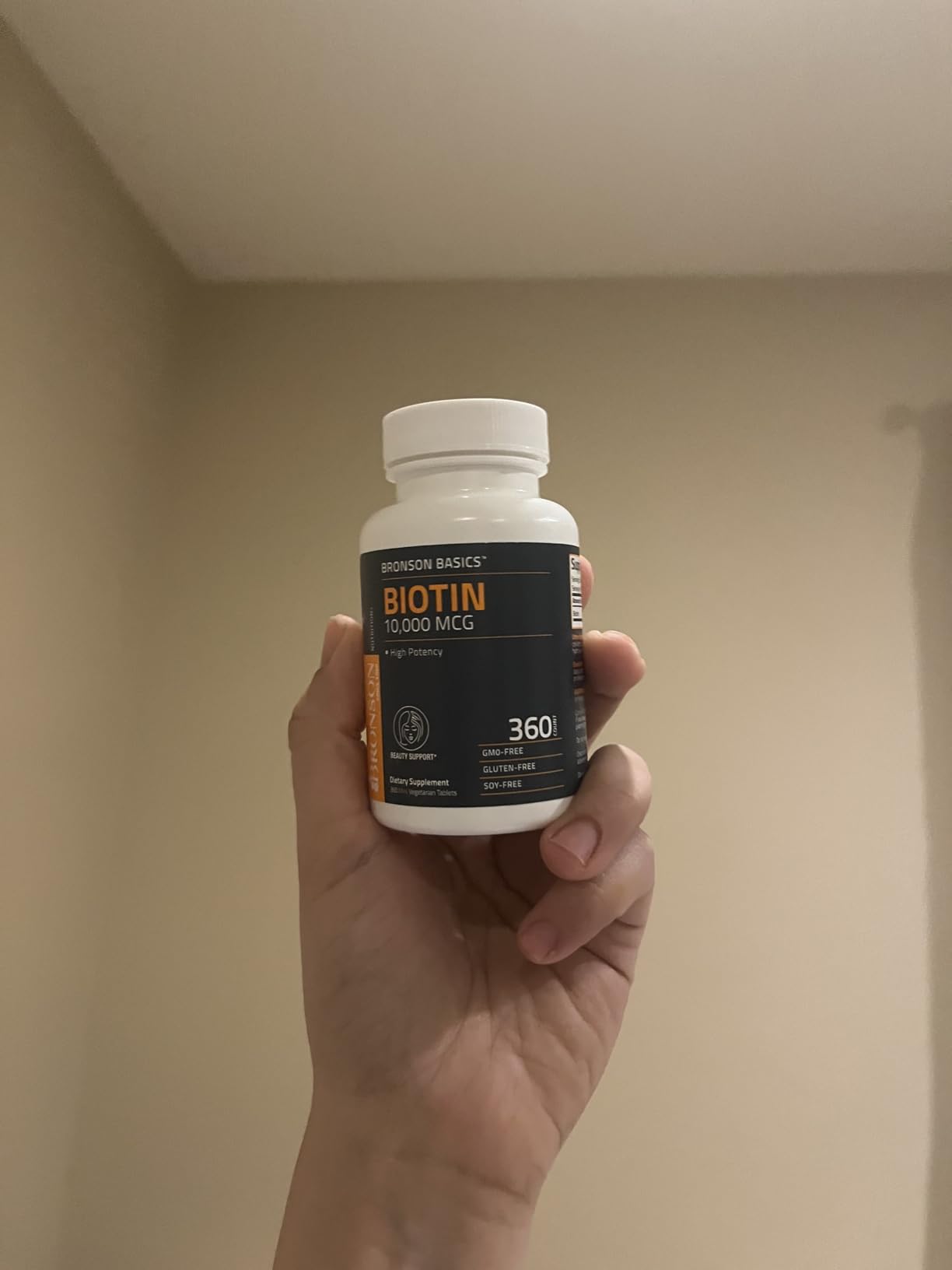 Bronson Biotin 10,000mcg Hair Skin and Nails Vitamins, 360 Tablets customer photo 2
