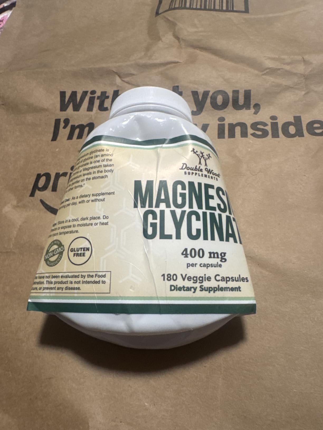 Magnesium Glycinate 400mg for Sleep, Relaxation, and Recovery, 180 Capsules customer photo 2