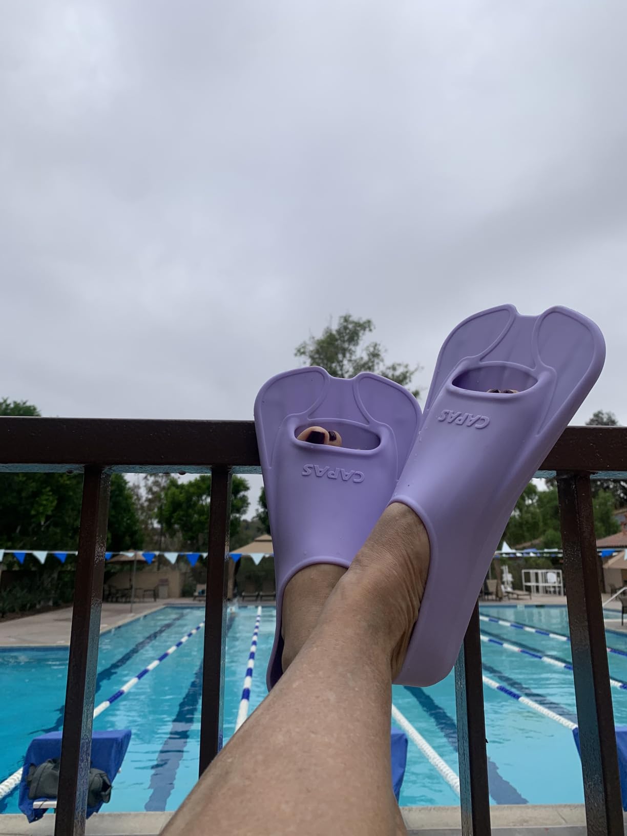 CAPAS Swim Training Fins, Short Blade Pool Lap Swimming Fins with Mesh Bag customer photo 2
