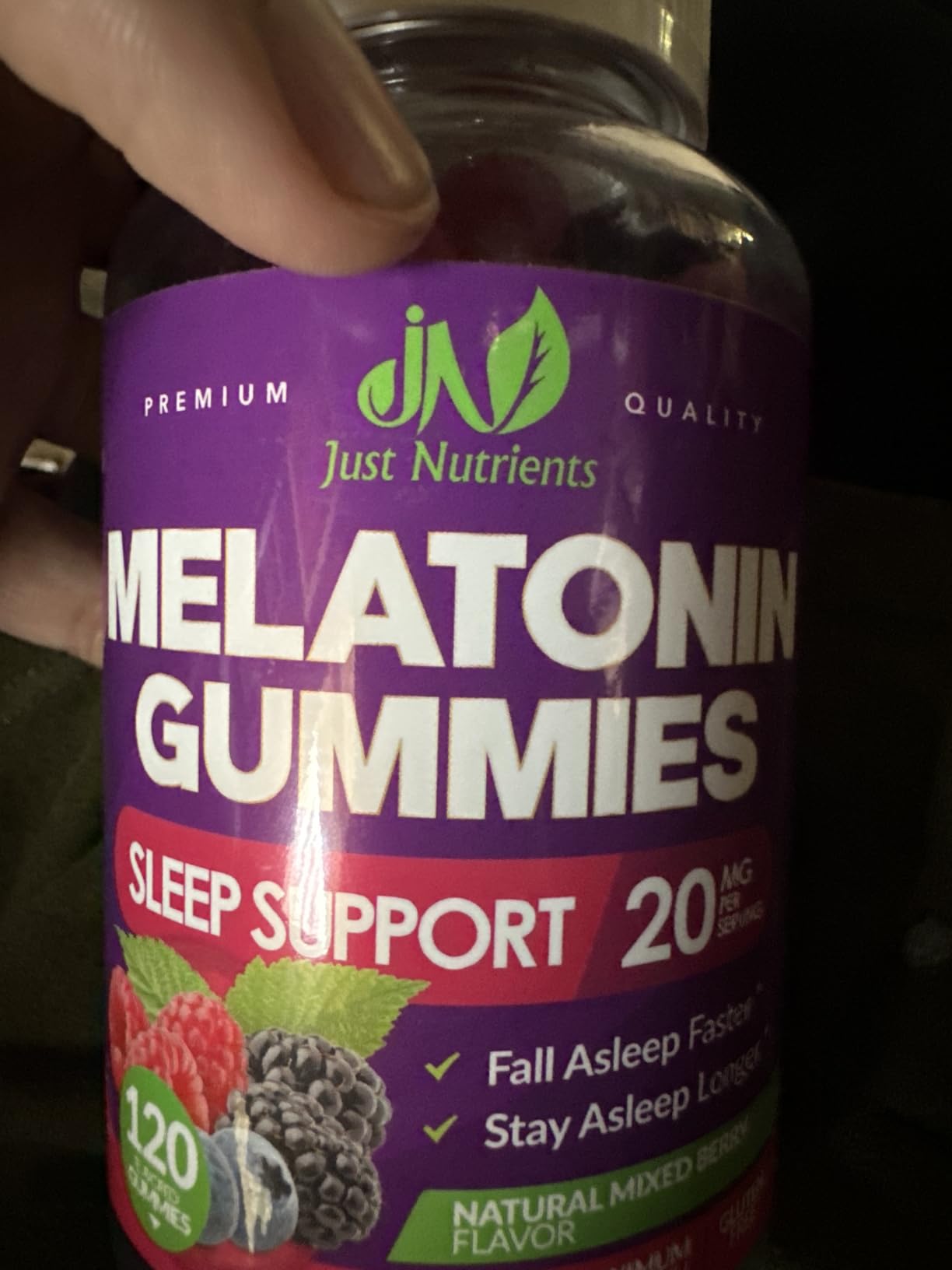 Melatonin 20mg Gummies (120 Count) - Maximum Strength Sleep Gummies customer photo 1