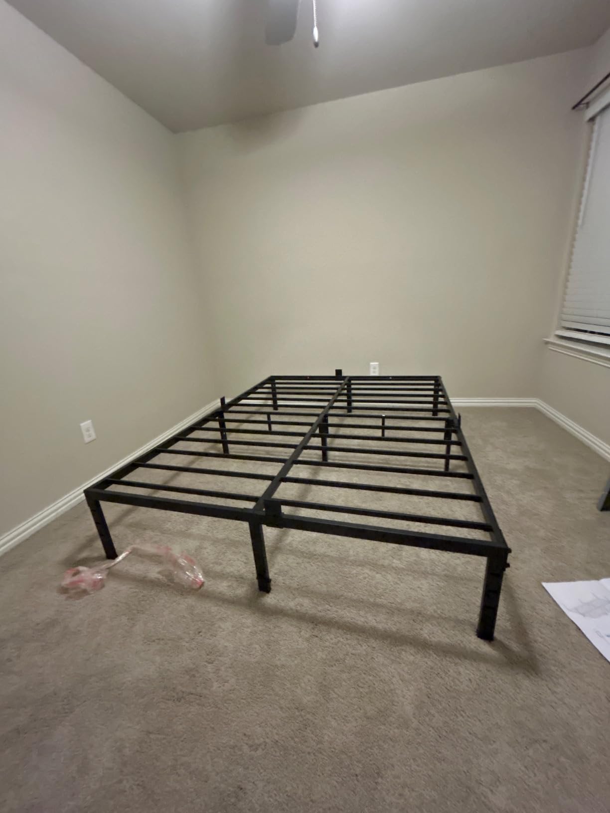 FUIOBYVV Queen Bed Frame, 14 Inch Heavy Duty Metal Platform Bed Frame Queen Size Support Up to 3500 lbs, No Box Spring Needed,Headboard Holes,Steel Slat Support,Noise Free,Easy Assembly customer photo 2