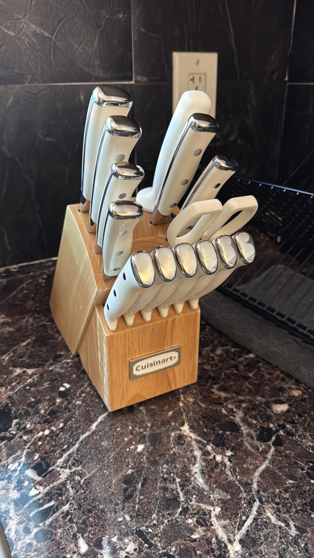 Cuisinart 15-Piece Knife Set with Block, High Carbon Stainless Steel, Forged Triple Rivet (Black/Black) customer photo 2
