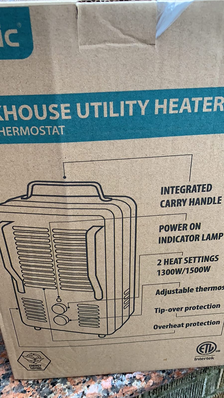 Shinic Space Heater,1500W Milkhouse Heater with Thermostat, Stay Cool Durable Metal Housing, Overheat protection, 3-Prong Plug, Tip-Over Auto Shut Off, Utility Heater for Garage, Bedroom, Greenhouse customer photo 1