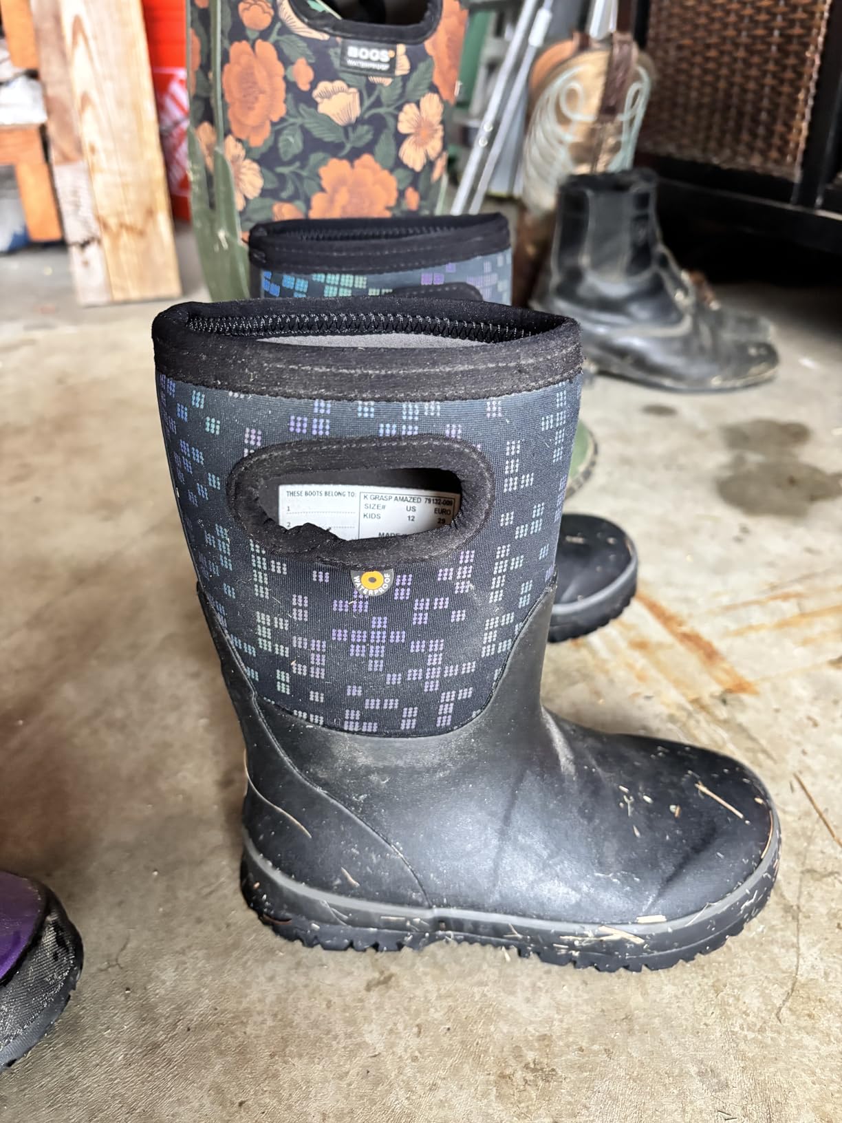 BOGS Grasp Kids Waterproof Rain Boots, Insulated Winter Snow Boots customer photo 2