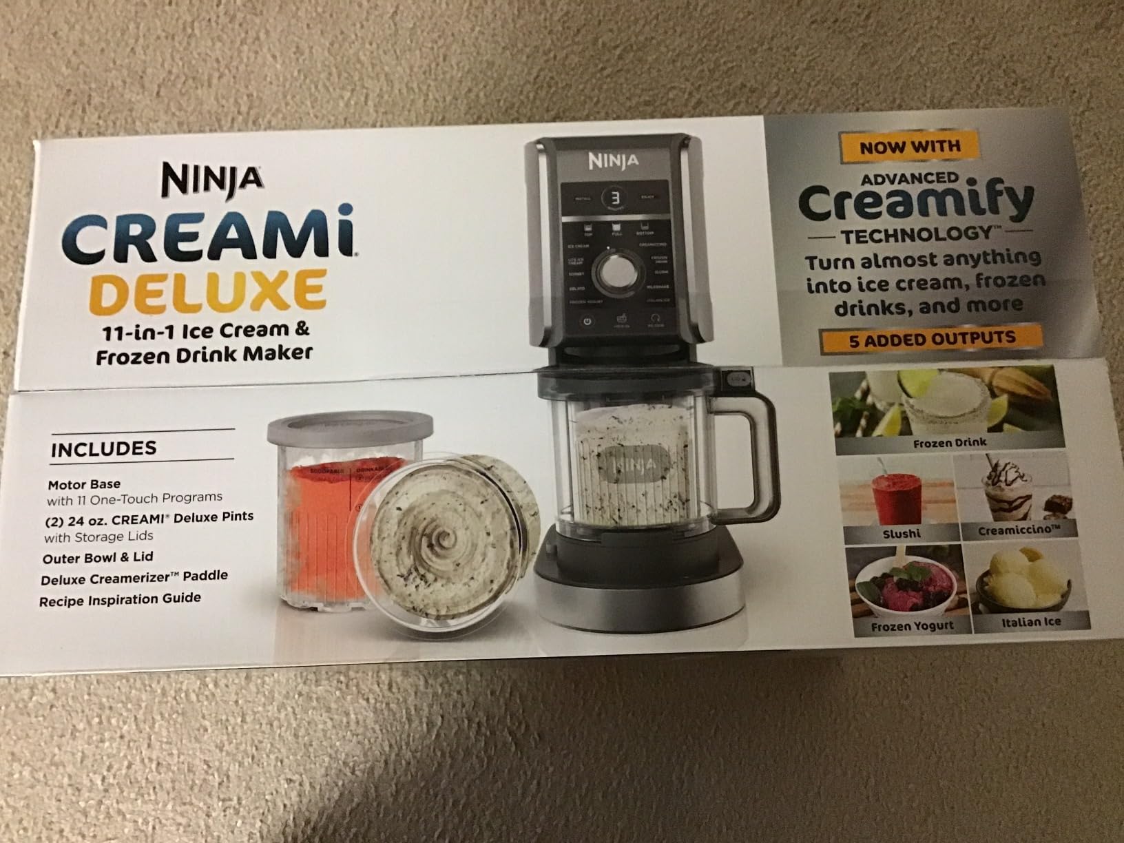 Ninja NC501 CREAMi XL Deluxe 11-in-1 Ice Cream and Frozen Treat Maker, with 2 XL Family Size Pint Containers customer photo 2