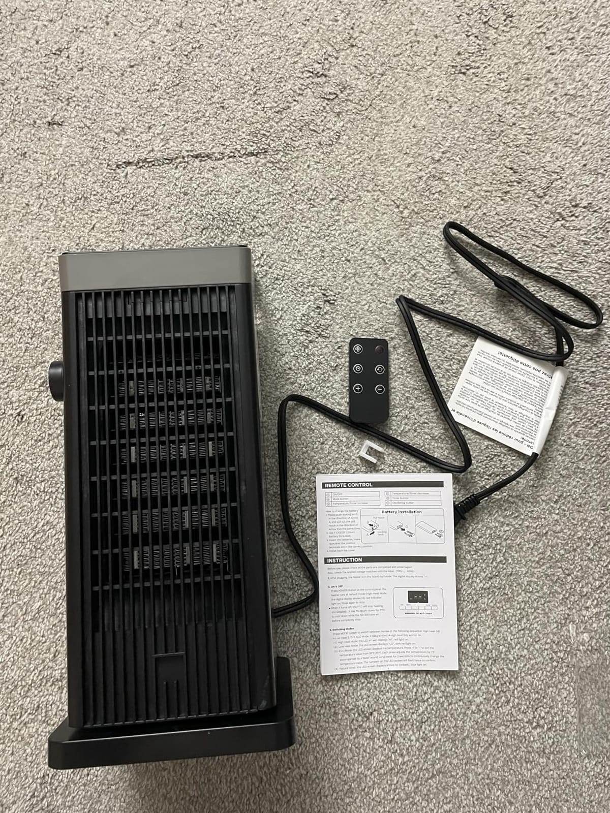 BREEZOME 1500W Space Heater for Indoor Use, Ceramic Electric Tower Heater customer photo 1
