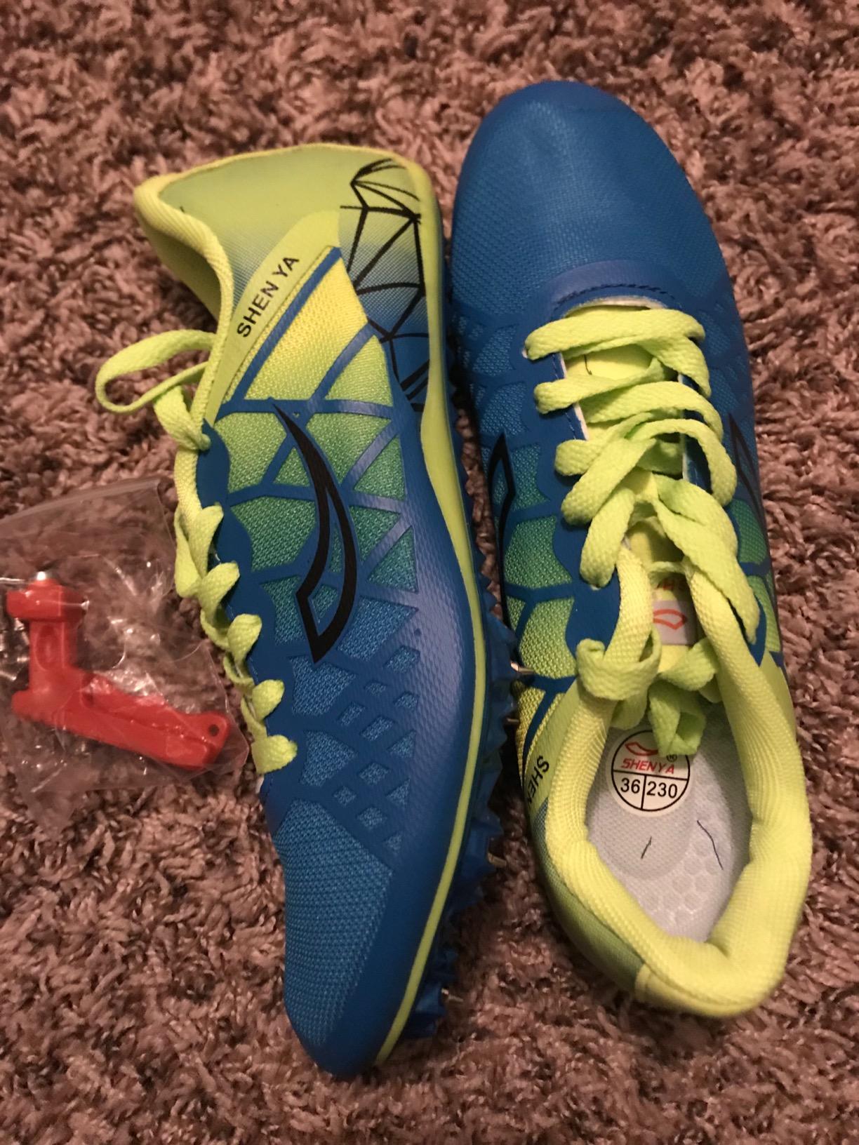 Mens Womens Boys Girls Spikes Athletics Racing Running Shoes Track and Field Sneaker … customer photo 2