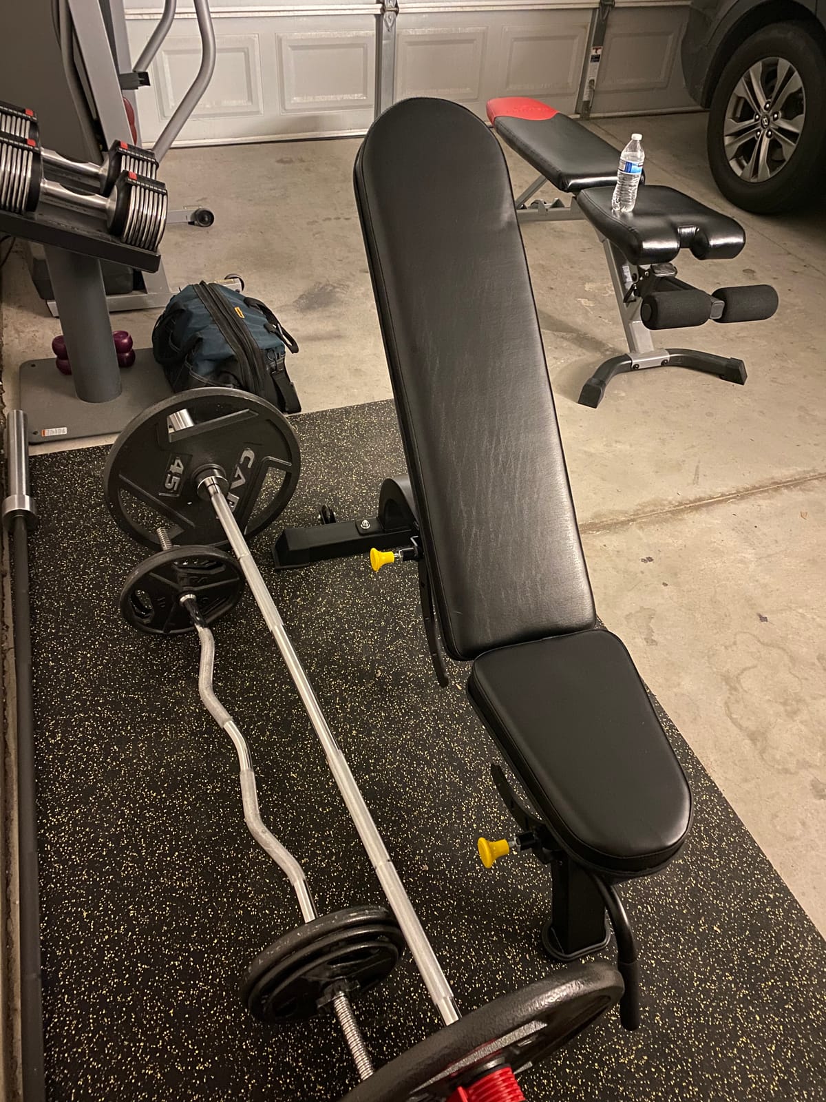 American Floor Mats 3/8in (9mm) Thick Solid Black 4' x 5' Heavy Duty Rubber Rolls, Protective Exercise Mats, Home Gym Rubber Flooring customer photo 2