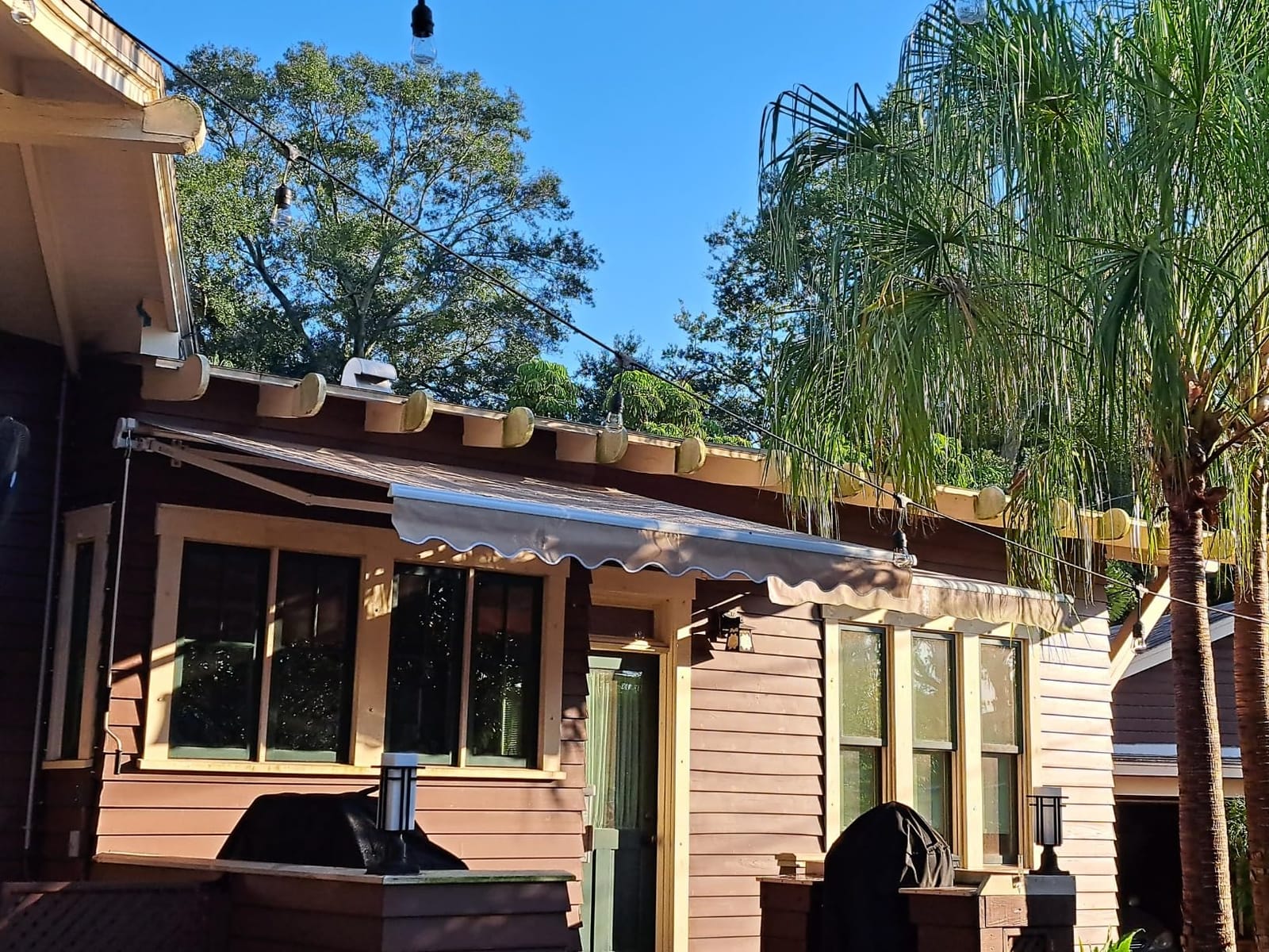 AECOJOY Retractable Awning, 13' x 10' Awnings for Outside, Beige customer photo 1