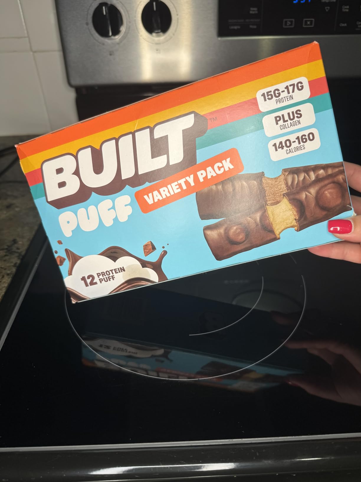 BUILT Puff Protein Bars, Variety Pack, 15g-17g Protein - 12 Count customer photo 1