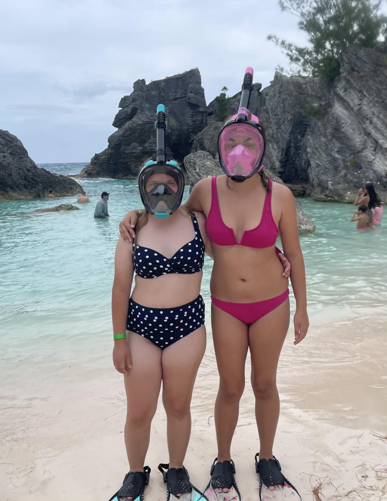 Viginsul Snorkeling Gear for Adults Full Face Snorkel Mask Fins Snorkel Set customer photo 2