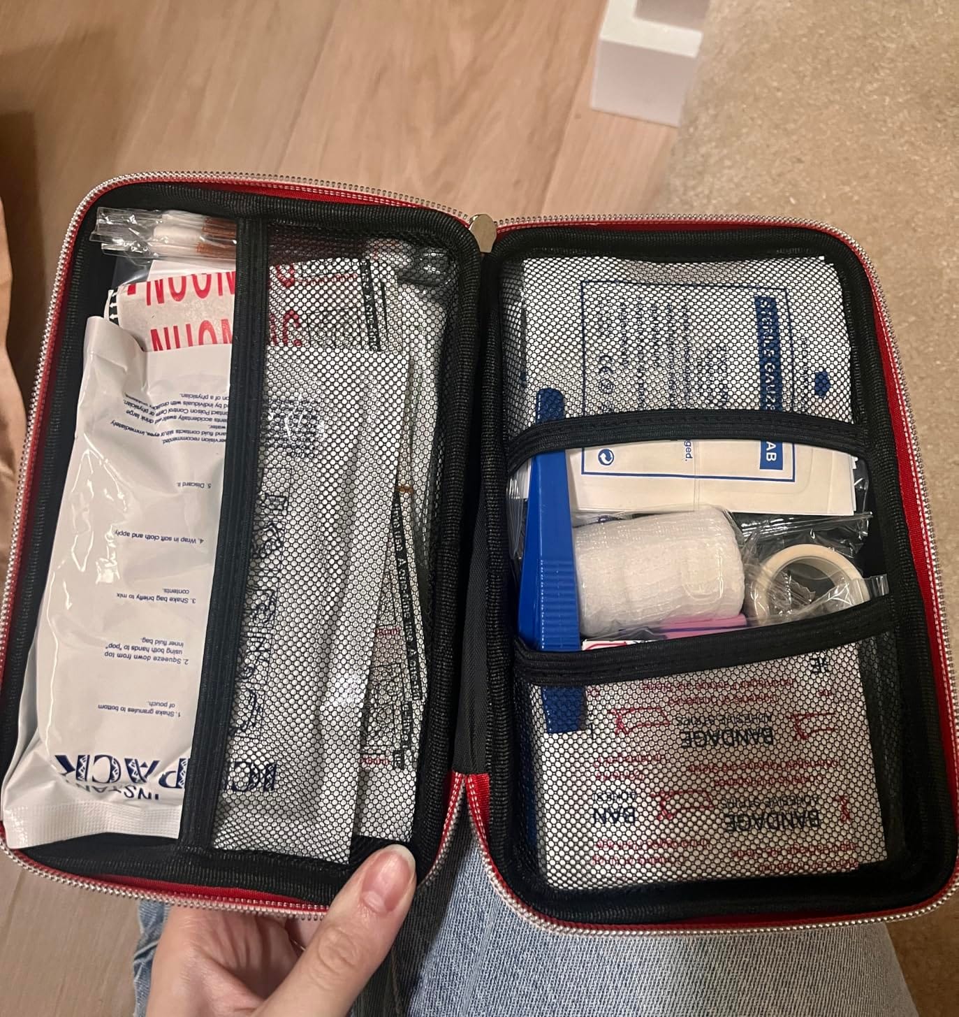 First Aid Kit 276PCS Car Home Camping Essentials Red Emergency Kit AMORNING customer photo 1
