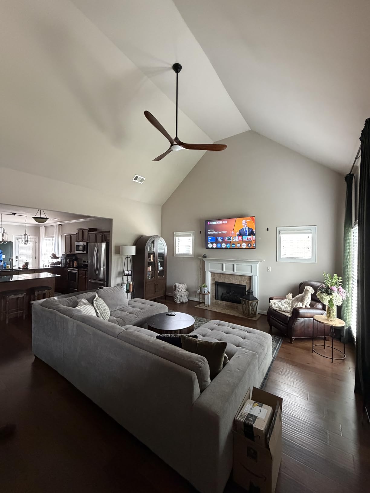 70 inch Wood Ceiling Fans with Lights and Remote, 8852 High CFM customer photo 1