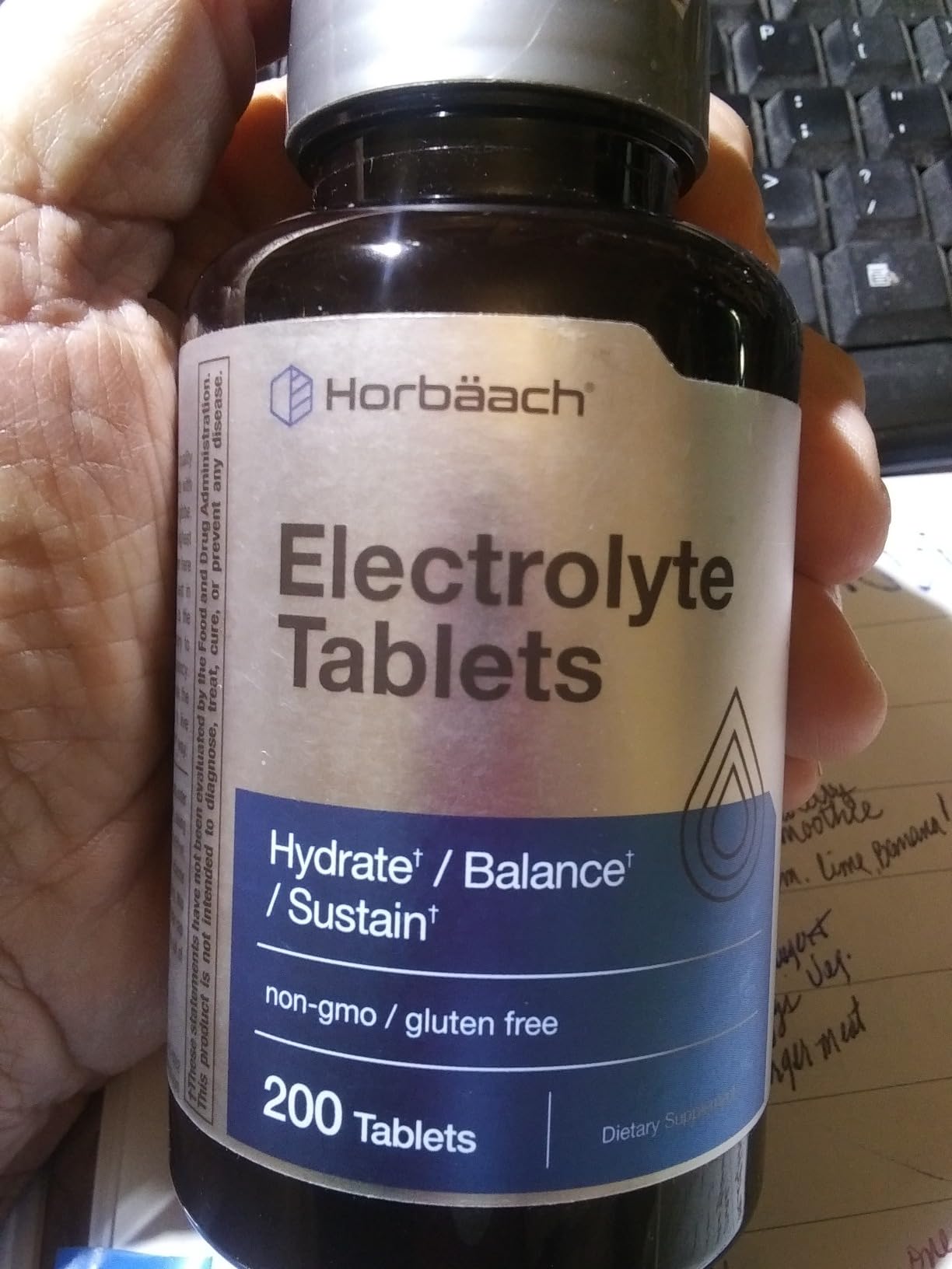 Horbäach Electrolyte Tablets | 200 Count | Helps Hydration & Balance customer photo 2
