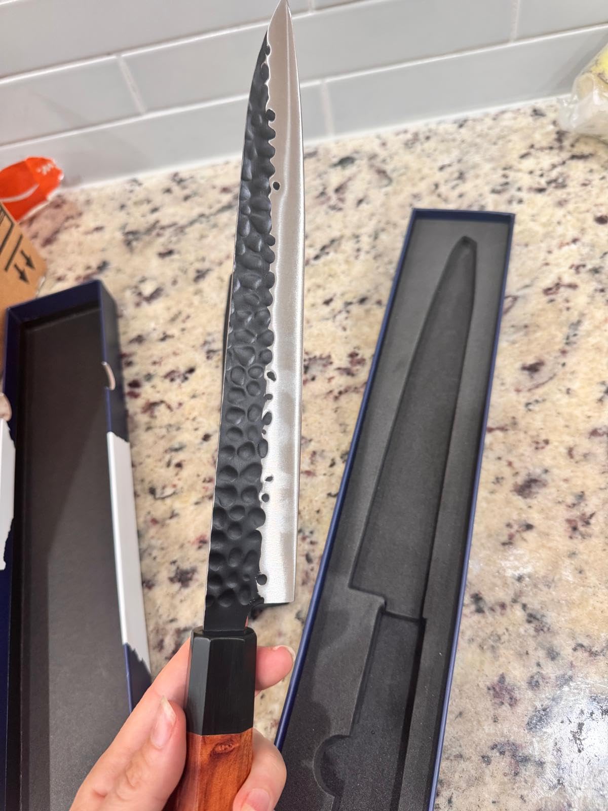 KEEMAKE 10 Inch Sashimi Knife, Japanese Yanagiba customer photo 1