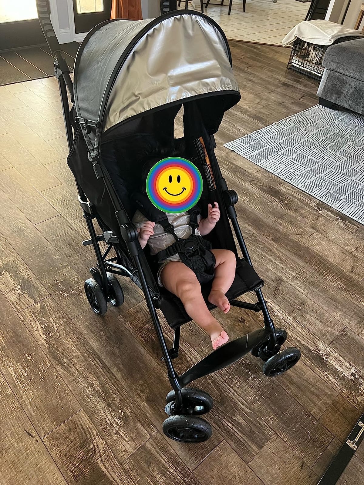 3Dlite ST Convenience Stroller, Black & Gray - Lightweight Stroller with Steel Frame, Large Seat Area, Multi-Position Recline, Large Storage Basket - Infant Stroller for Travel and More customer photo 2