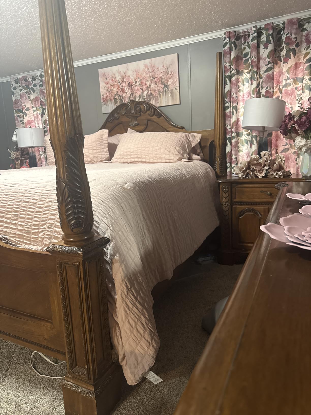 HYMOKEGE Queen Comforter Set Seersucker 7 Pieces, All Season Luxury Bed in a Bag for Bedroom, Bedding Set with Comforters, Sheets, Pillowcases & Shams, Dark Grey customer photo 2