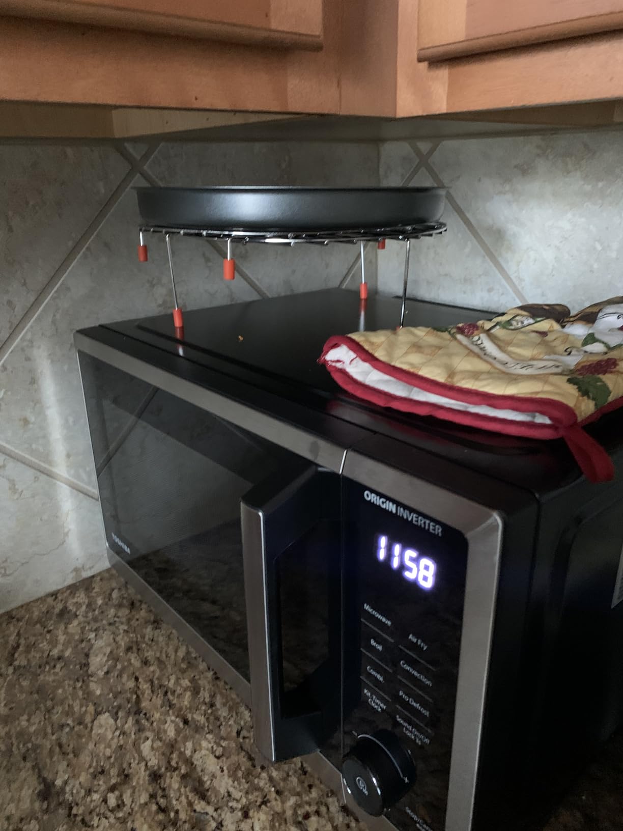 TOSHIBA 6-in-1 Inverter Countertop Microwave Oven Healthy Air Fryer Combo, MASTER Series, Air Fryer, Broil, Convection, Speedy Combi, Even Defrost, Sound On/Off 27 Auto Menu Stainless Steel customer photo 1