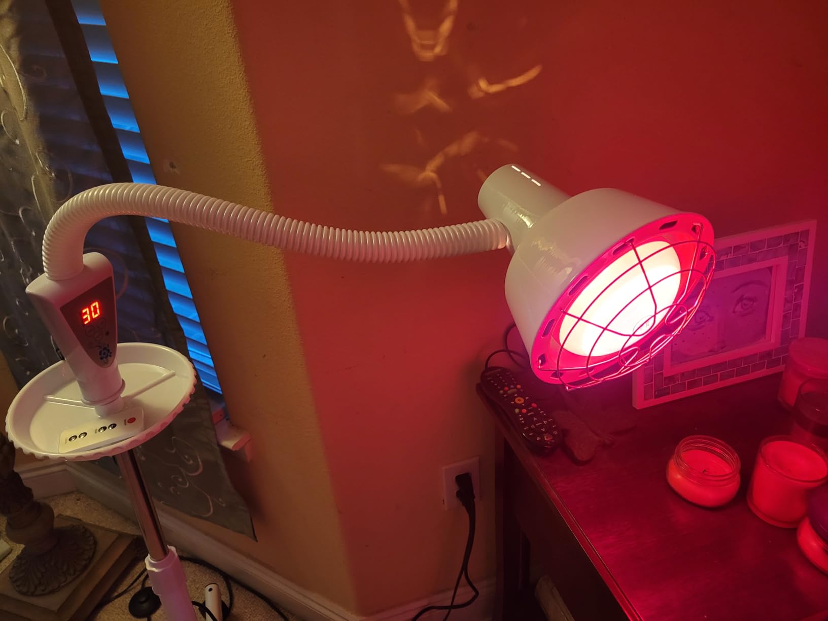Infrared Red Light Therapy Lamp 275W with Timer and Adjustable Height Stand customer photo 2