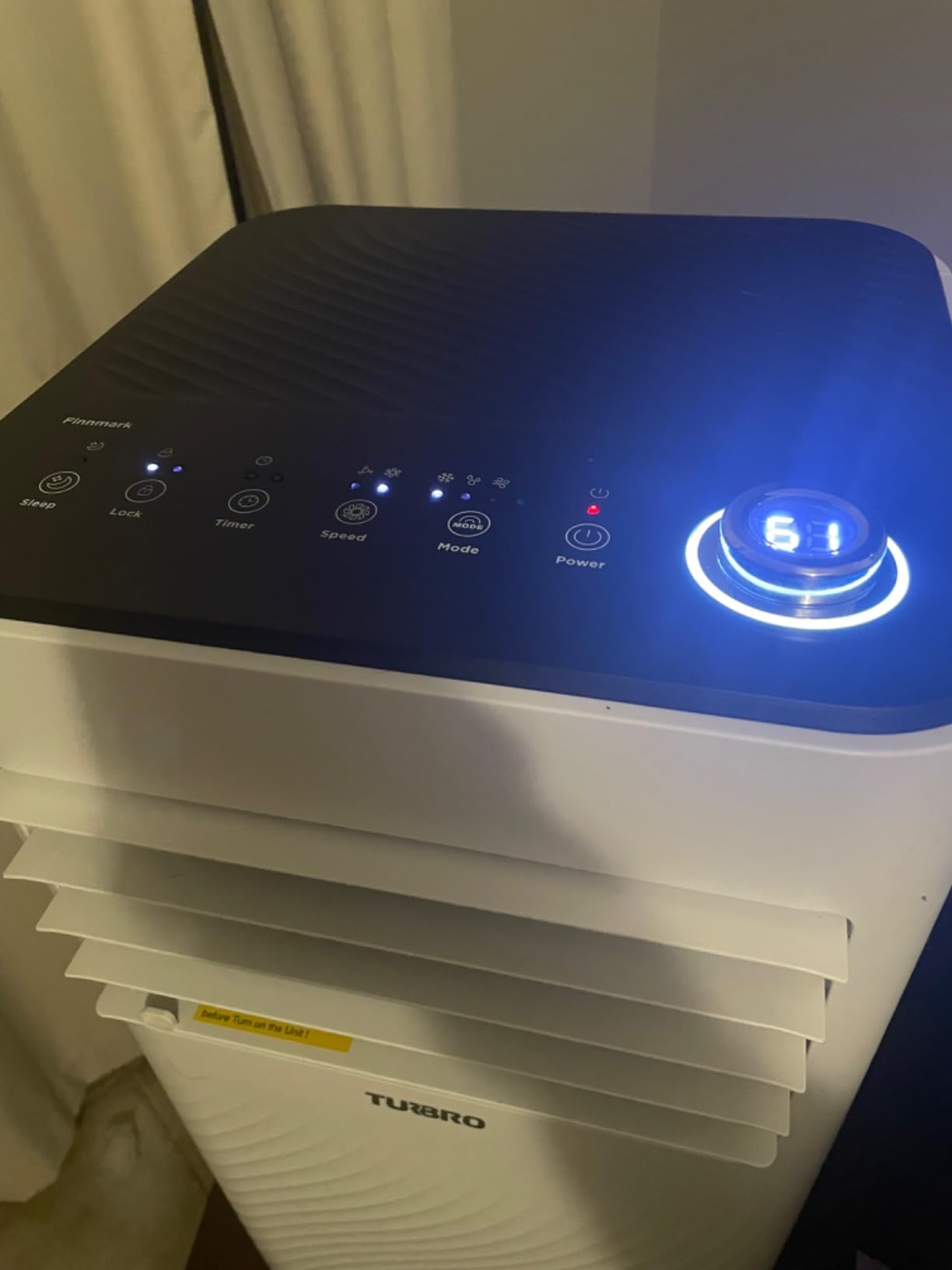 TURBRO Finnmark 10,000 BTU Portable Air Conditioner, Dehumidifier and Fan, 3-in-1 Floor AC Unit for Rooms up to 400 Sq Ft, Sleep Mode, Timer, Remote Included (6,000 BTU SACC) customer photo 2